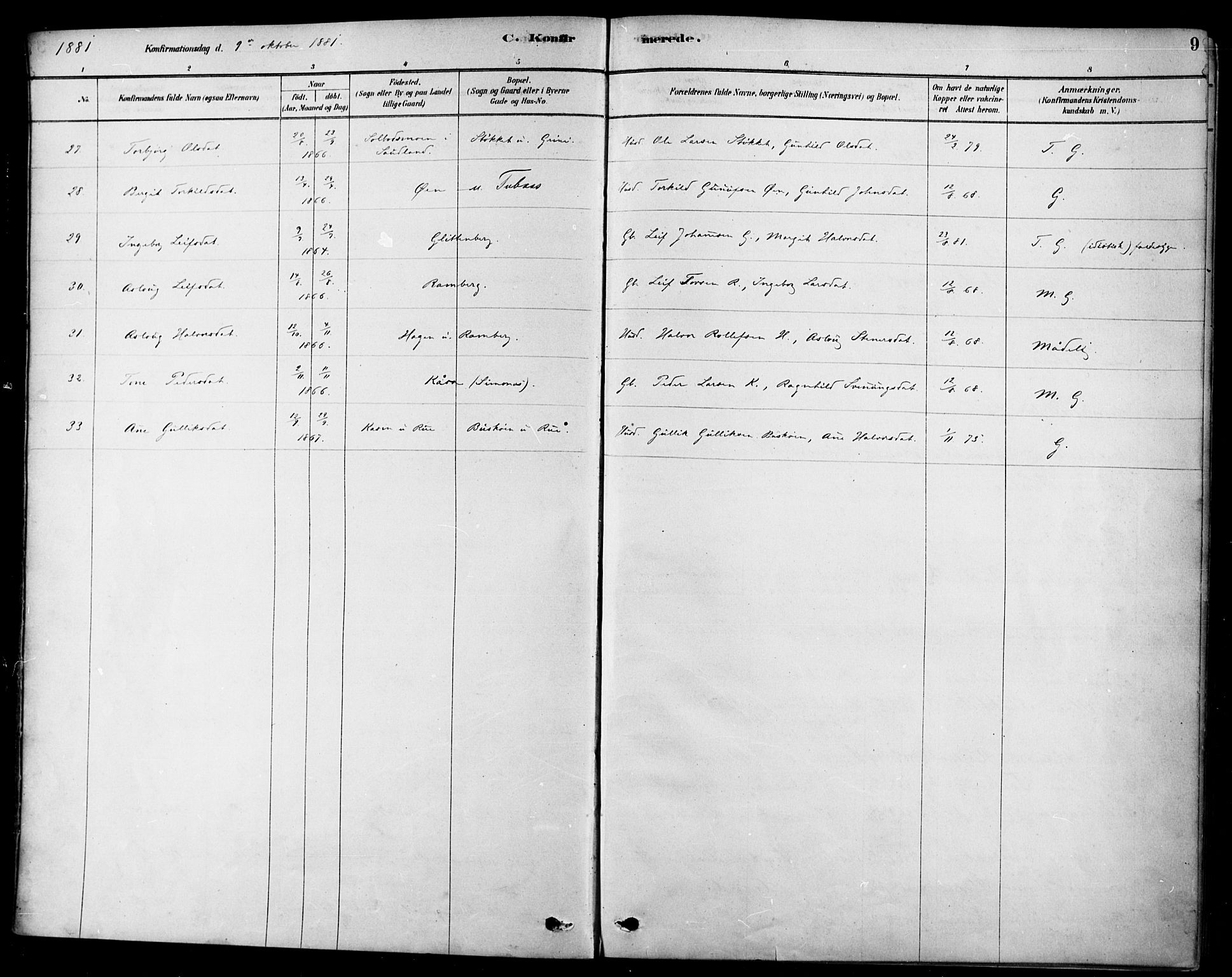 Heddal kirkebøker, SAKO/A-268/F/Fa/L0009: Parish register (official) no. I 9, 1878-1903, p. 9