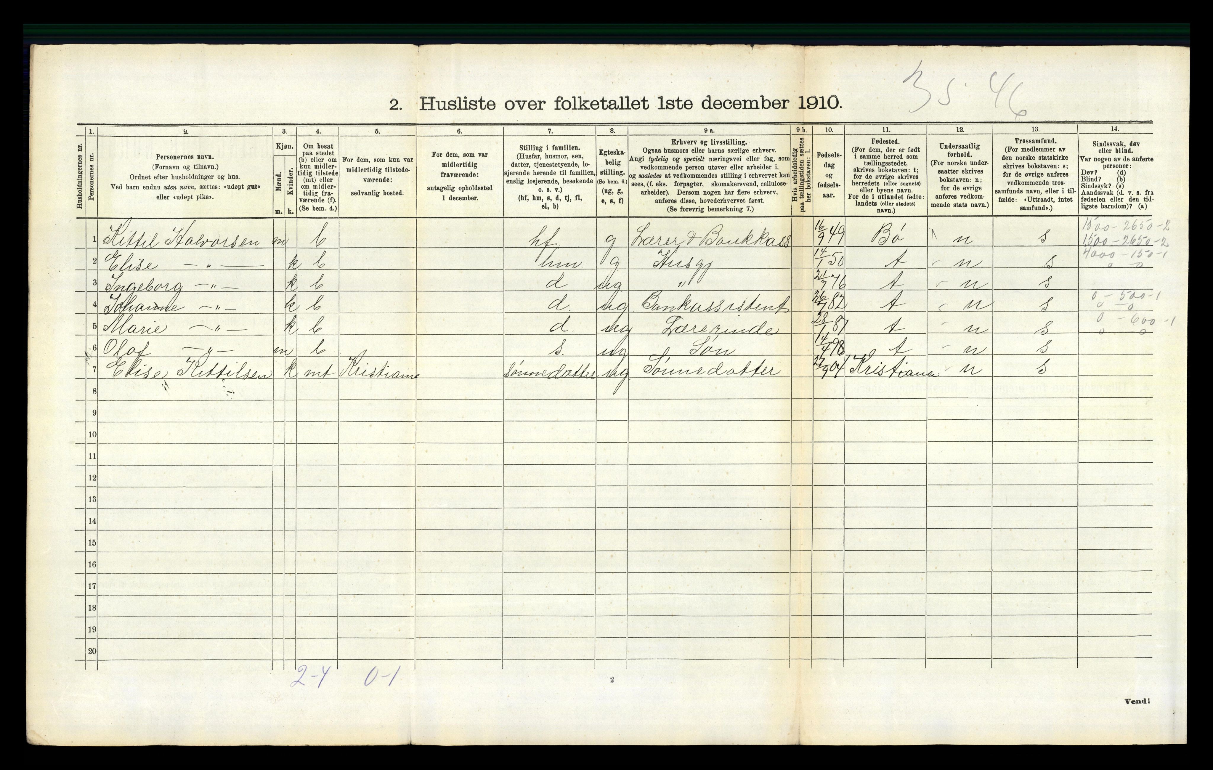 RA, 1910 census for Holla, 1910, p. 1060