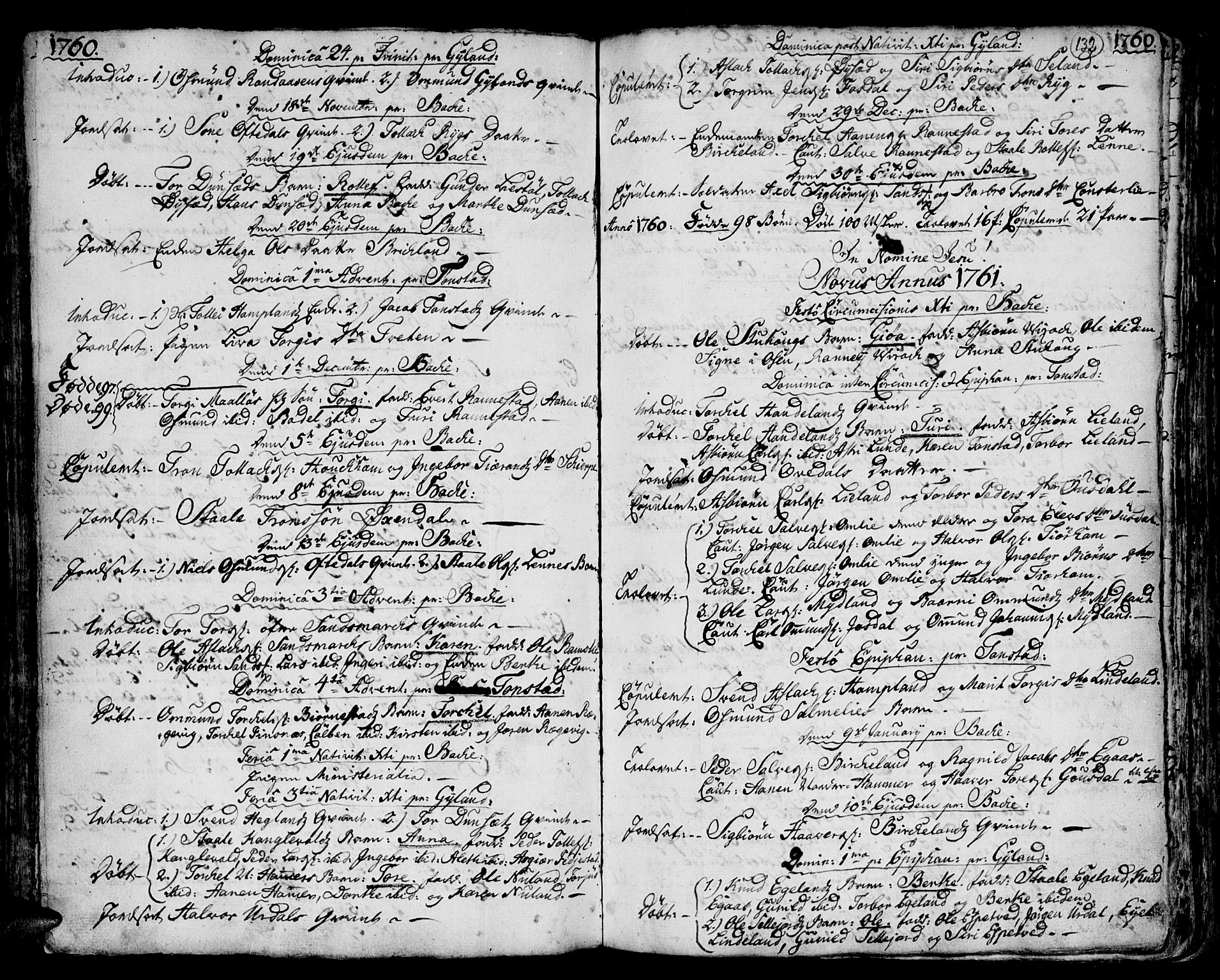 Bakke sokneprestkontor, SAK/1111-0002/F/Fa/Faa/L0001: Parish register (official) no. A 1, 1741-1780, p. 132