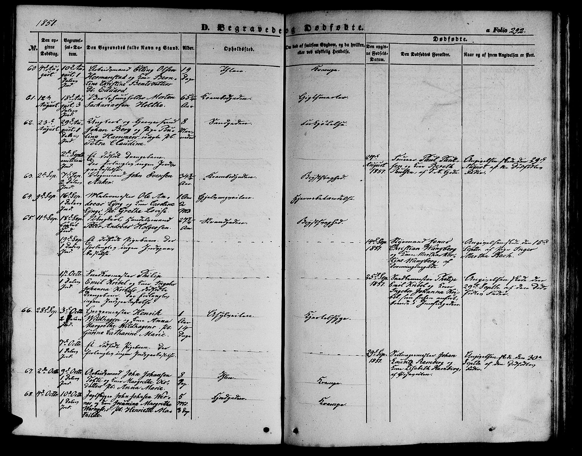 Ministerialprotokoller, klokkerbøker og fødselsregistre - Sør-Trøndelag, AV/SAT-A-1456/602/L0137: Parish register (copy) no. 602C05, 1846-1856, p. 292