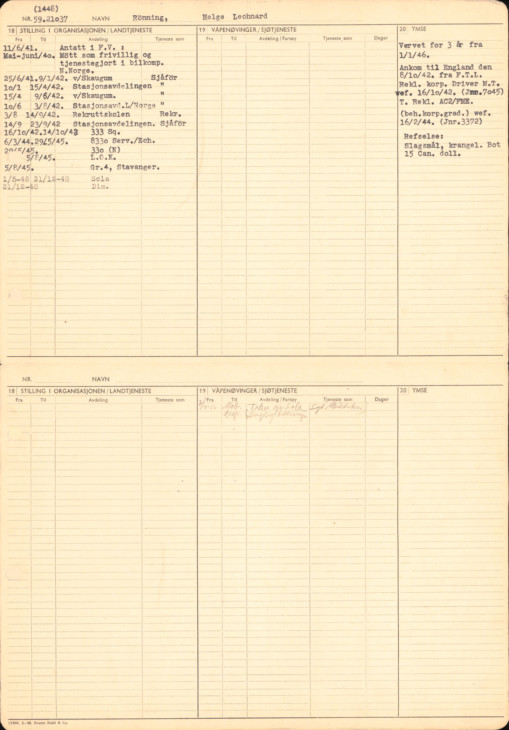 Forsvaret, Forsvarets overkommando/Luftforsvarsstaben, AV/RA-RAFA-4079/P/Pa/L0028: Personellpapirer, 1911, p. 61