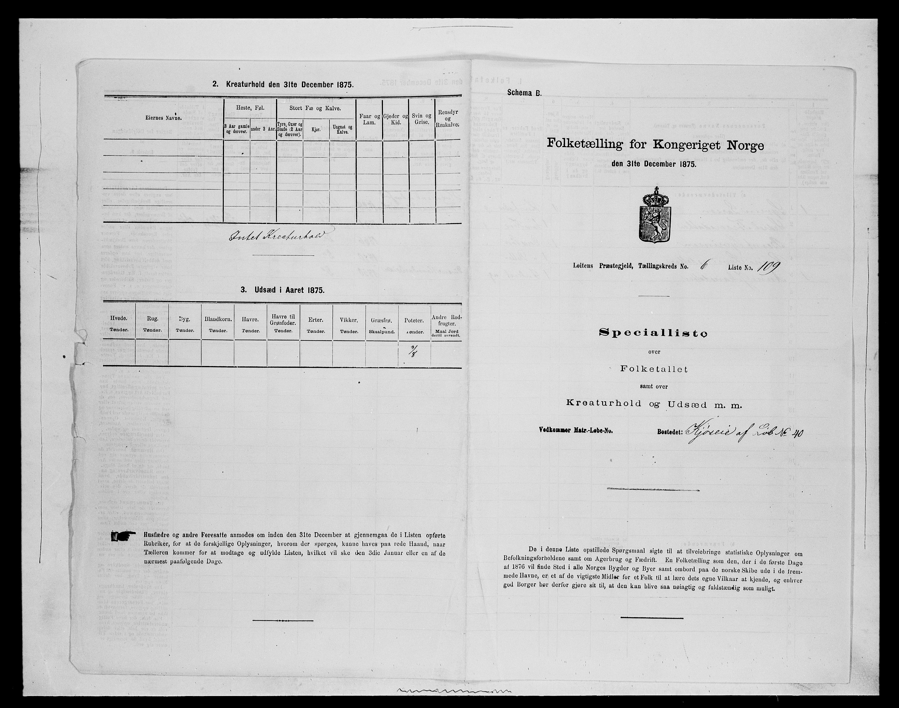 SAH, 1875 census for 0415P Løten, 1875, p. 1468