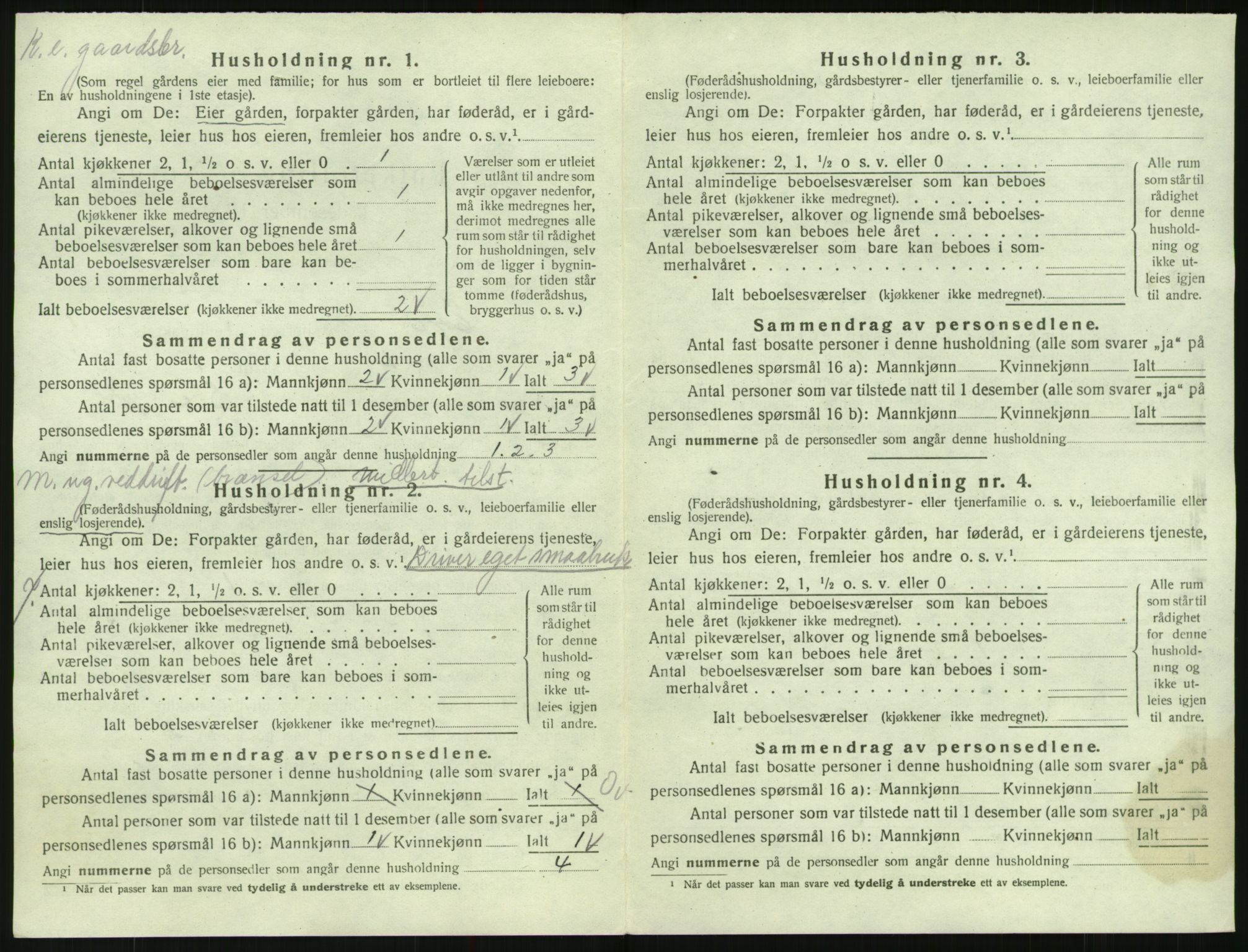 SAK, 1920 census for Evje, 1920, p. 55