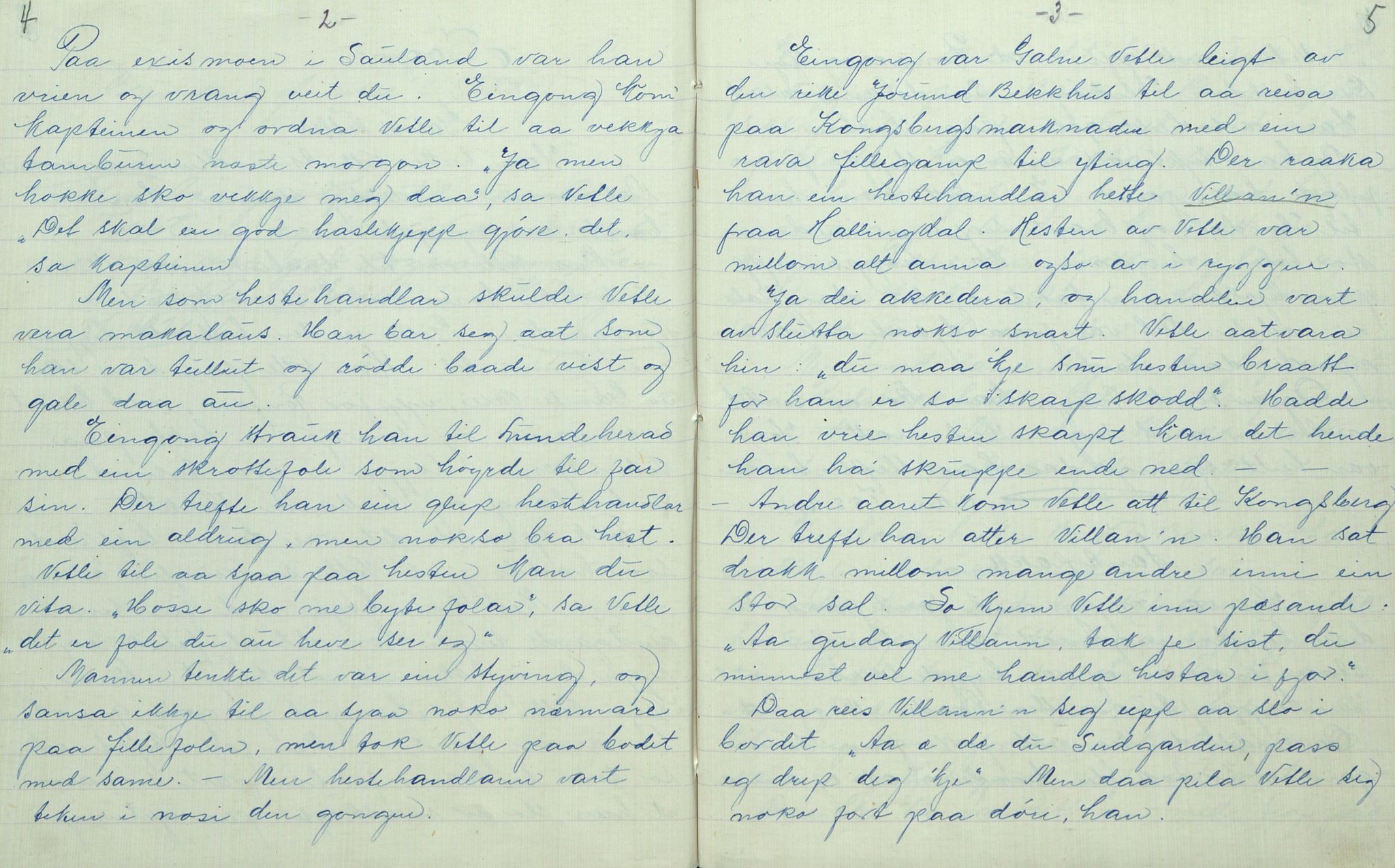 Rikard Berge, TEMU/TGM-A-1003/F/L0007/0036: 251-299 / 286 Uppskriftir av O. T. Bakken, 1918, p. 4-5
