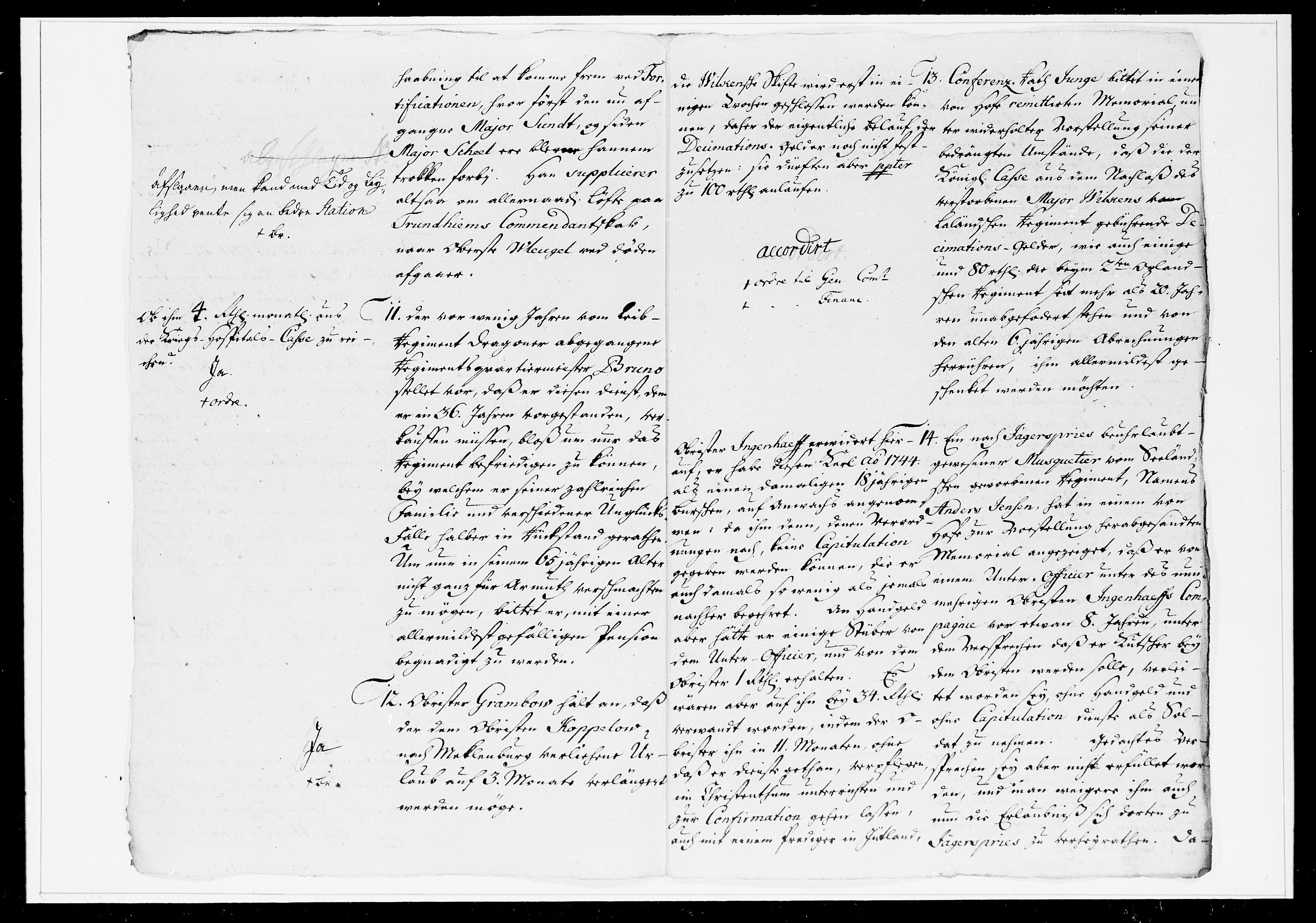 Krigskollegiet, Krigskancelliet, DRA/A-0006/-/1233-1240: Refererede sager, 1752, p. 24