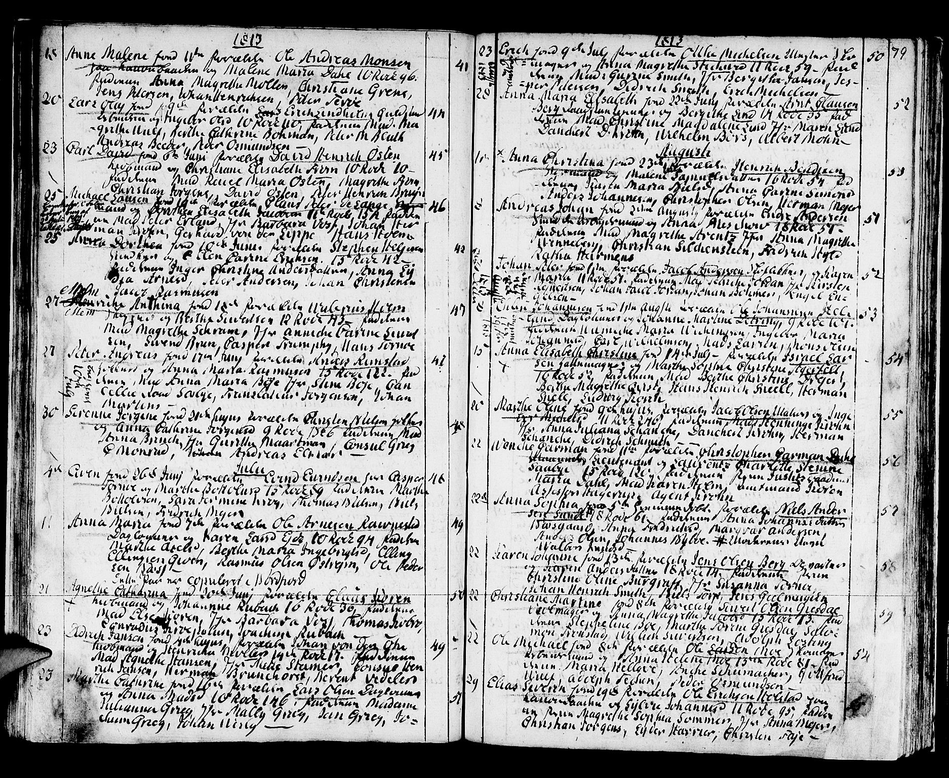 Domkirken sokneprestembete, AV/SAB-A-74801/H/Haa/L0005: Parish register (official) no. A 5, 1808-1820, p. 78-79