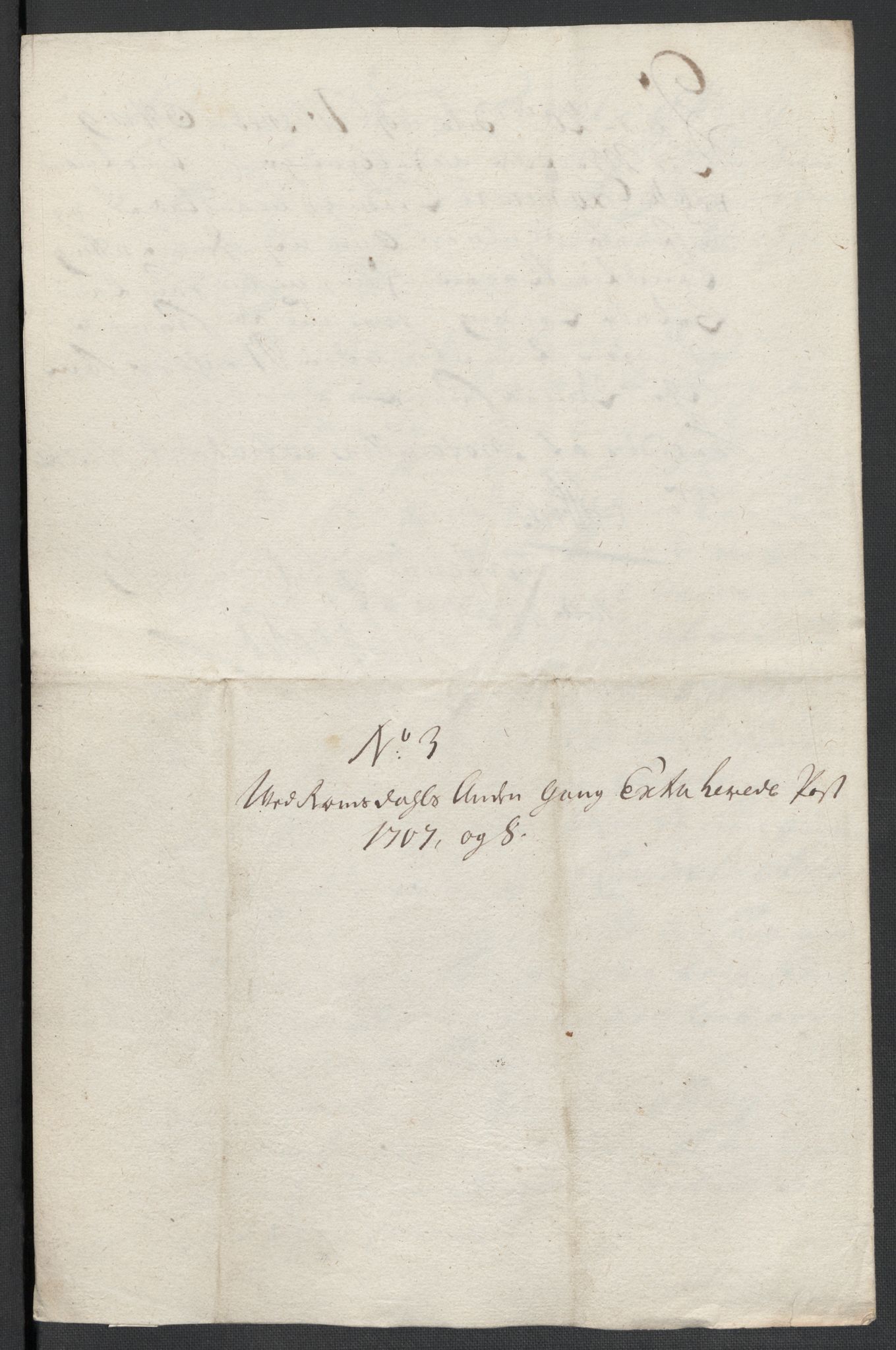 Rentekammeret inntil 1814, Reviderte regnskaper, Fogderegnskap, AV/RA-EA-4092/R55/L3658: Fogderegnskap Romsdal, 1707-1708, p. 418