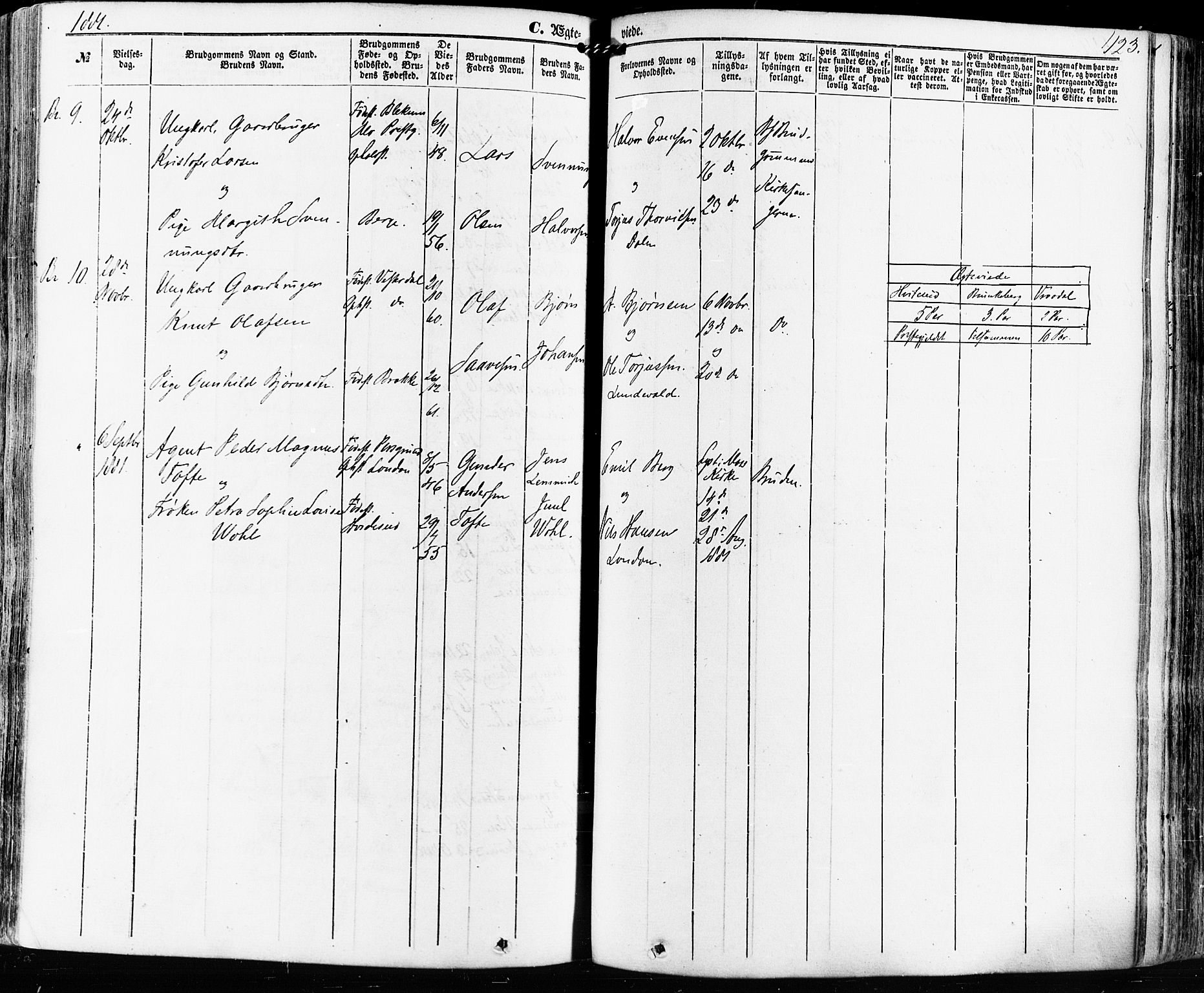 Kviteseid kirkebøker, AV/SAKO-A-276/F/Fa/L0007: Parish register (official) no. I 7, 1859-1881, p. 423