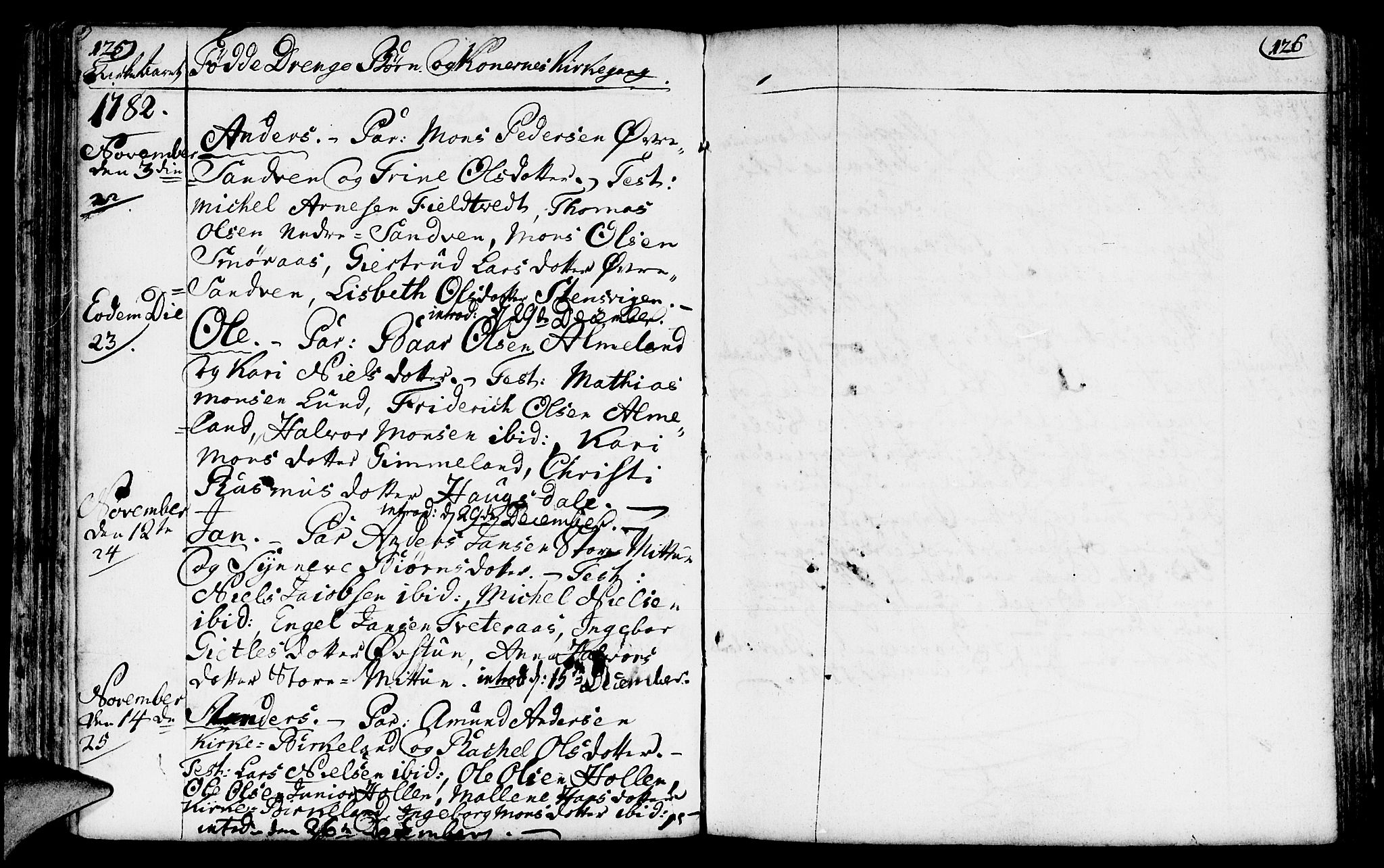 Fana Sokneprestembete, AV/SAB-A-75101/H/Haa/Haaa/L0005: Parish register (official) no. A 5, 1773-1799, p. 125-126