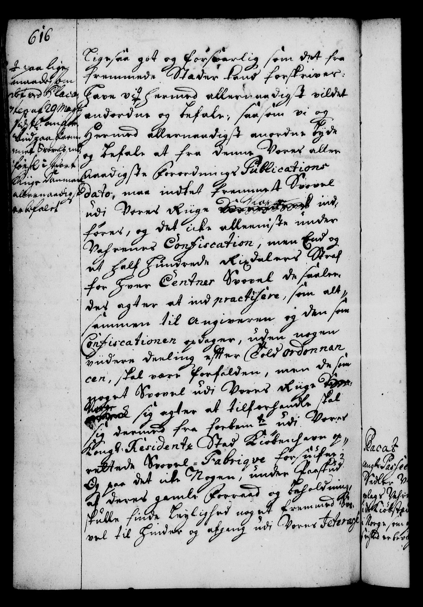 Rentekammeret, Kammerkanselliet, RA/EA-3111/G/Gg/Gga/L0002: Norsk ekspedisjonsprotokoll med register (merket RK 53.2), 1723-1727, p. 616