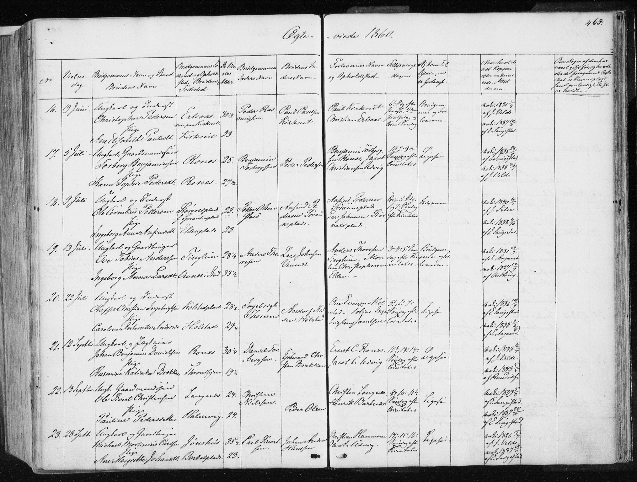 Ministerialprotokoller, klokkerbøker og fødselsregistre - Nord-Trøndelag, SAT/A-1458/741/L0393: Parish register (official) no. 741A07, 1849-1863, p. 465