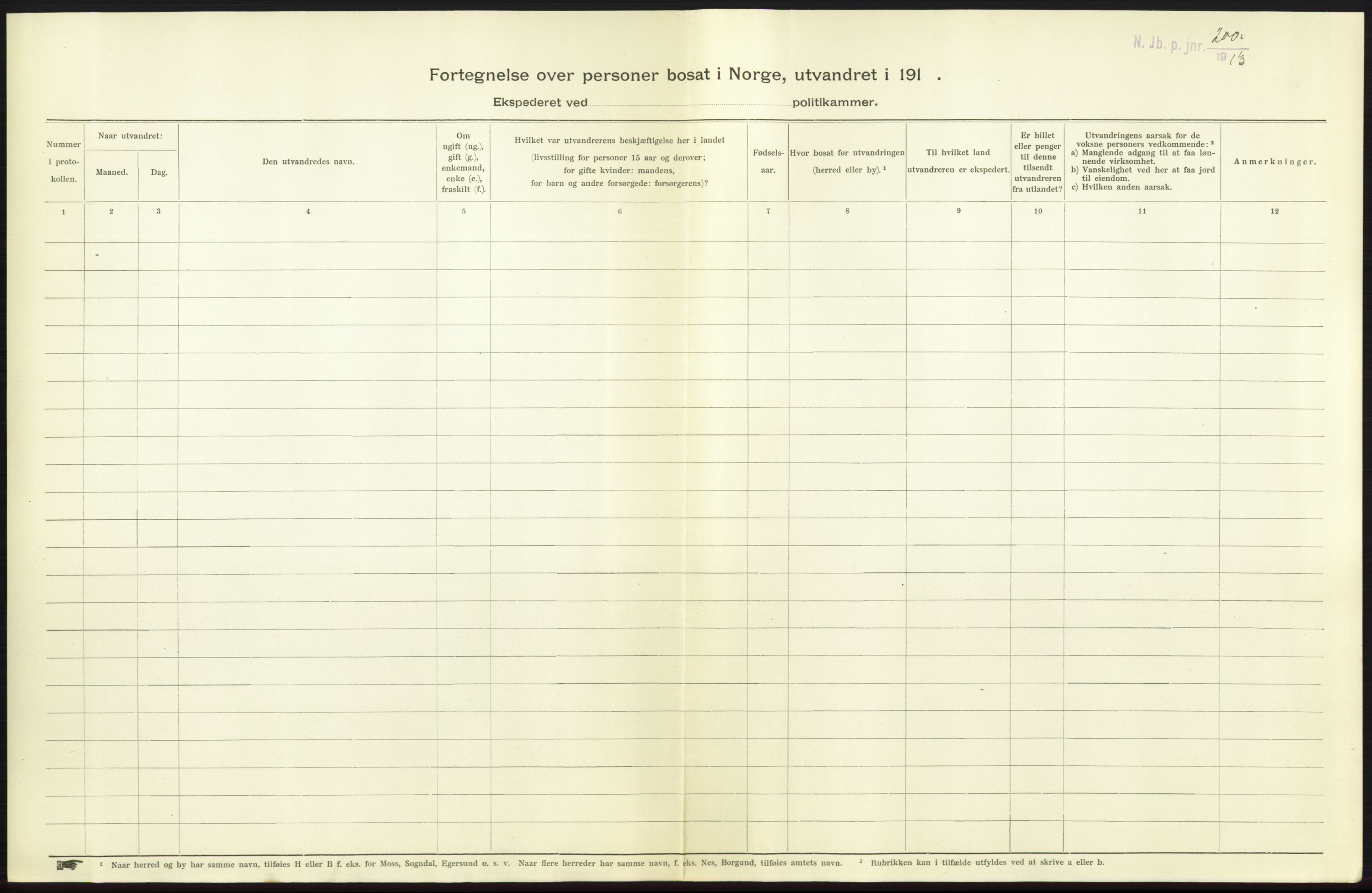 Nord-Jarlsberg politikammer, AV/SAKO-A-739/I/Ia/Iab/L0001: Emigrantprotokoll, 1912-1918, p. 137