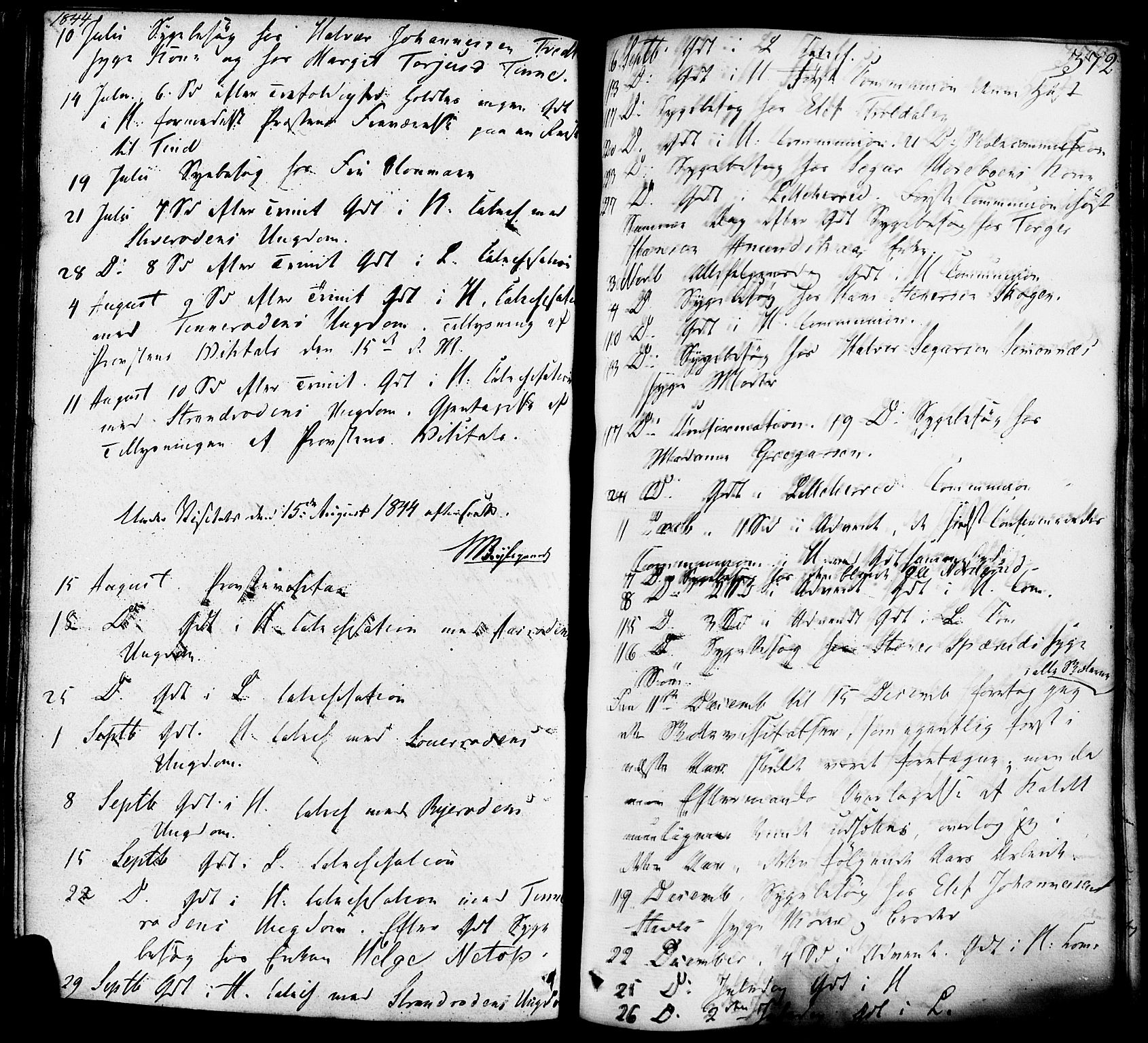 Heddal kirkebøker, AV/SAKO-A-268/F/Fa/L0006: Parish register (official) no. I 6, 1837-1854, p. 372