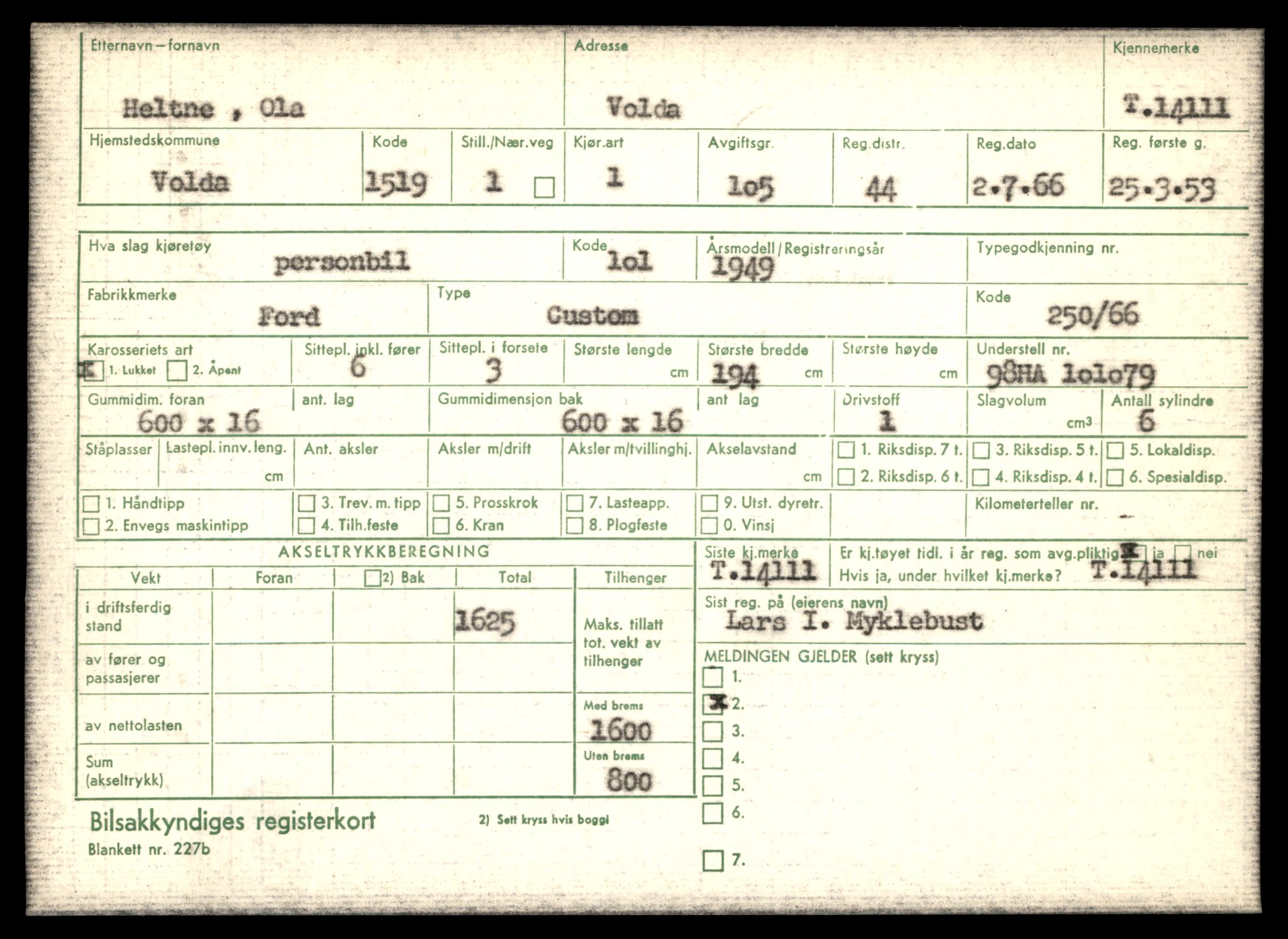 Møre og Romsdal vegkontor - Ålesund trafikkstasjon, AV/SAT-A-4099/F/Fe/L0043: Registreringskort for kjøretøy T 14080 - T 14204, 1927-1998, p. 863
