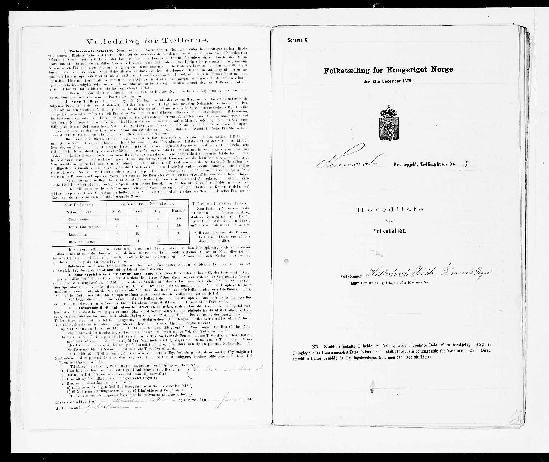 SAB, 1875 census for 1218P Finnås, 1875, p. 16