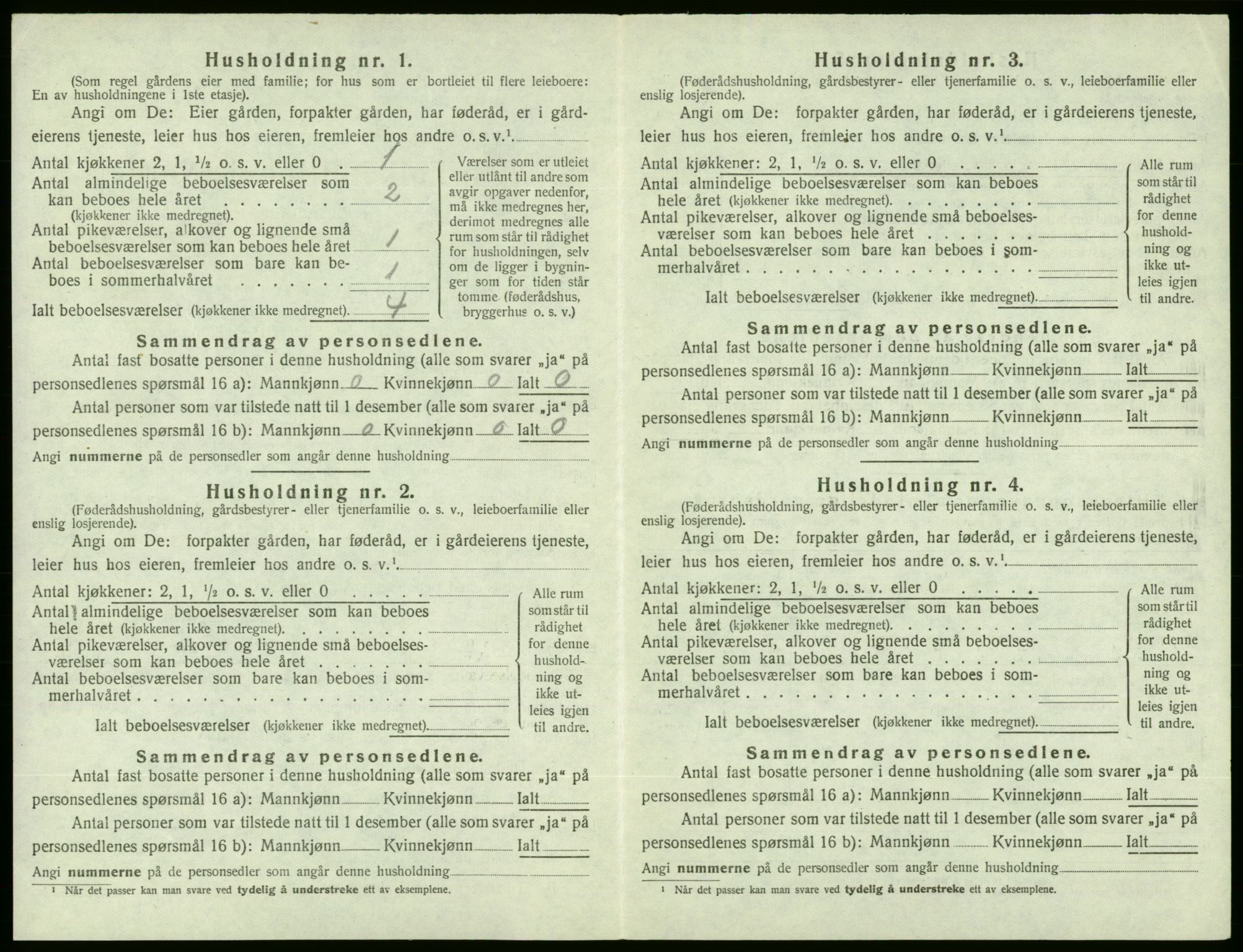 SAB, 1920 census for Etne, 1920, p. 574