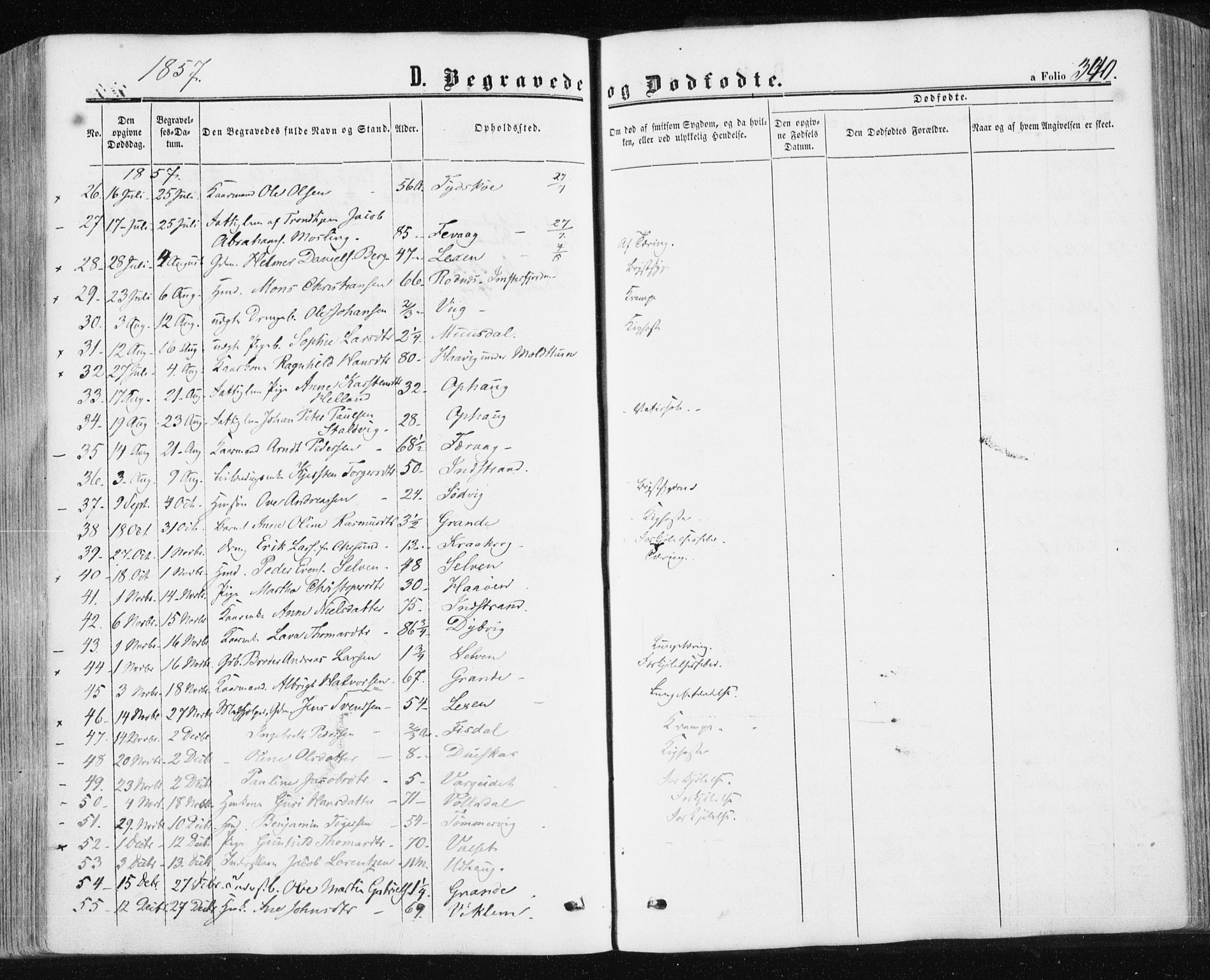 Ministerialprotokoller, klokkerbøker og fødselsregistre - Sør-Trøndelag, SAT/A-1456/659/L0737: Parish register (official) no. 659A07, 1857-1875, p. 340