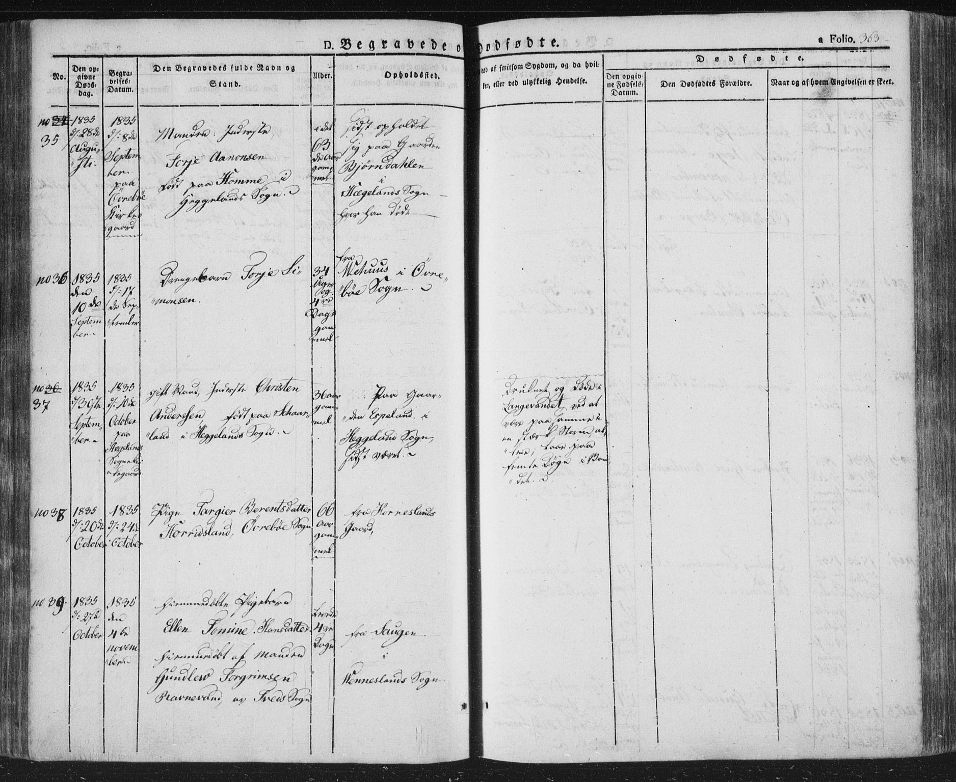 Vennesla sokneprestkontor, AV/SAK-1111-0045/Fa/Fac/L0004: Parish register (official) no. A 4, 1834-1855, p. 363