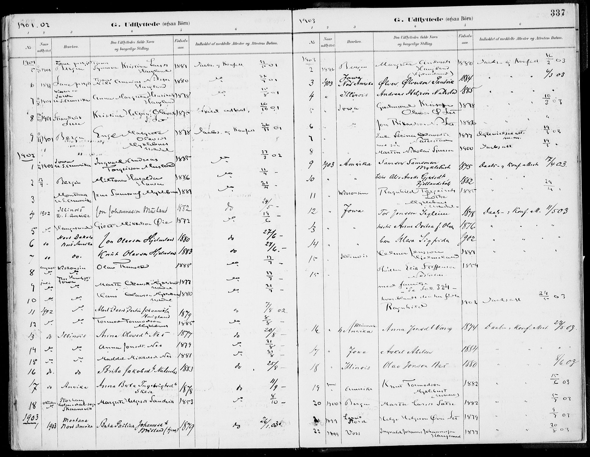 Kvinnherad sokneprestembete, SAB/A-76401/H/Haa: Parish register (official) no. B  1, 1887-1921, p. 337