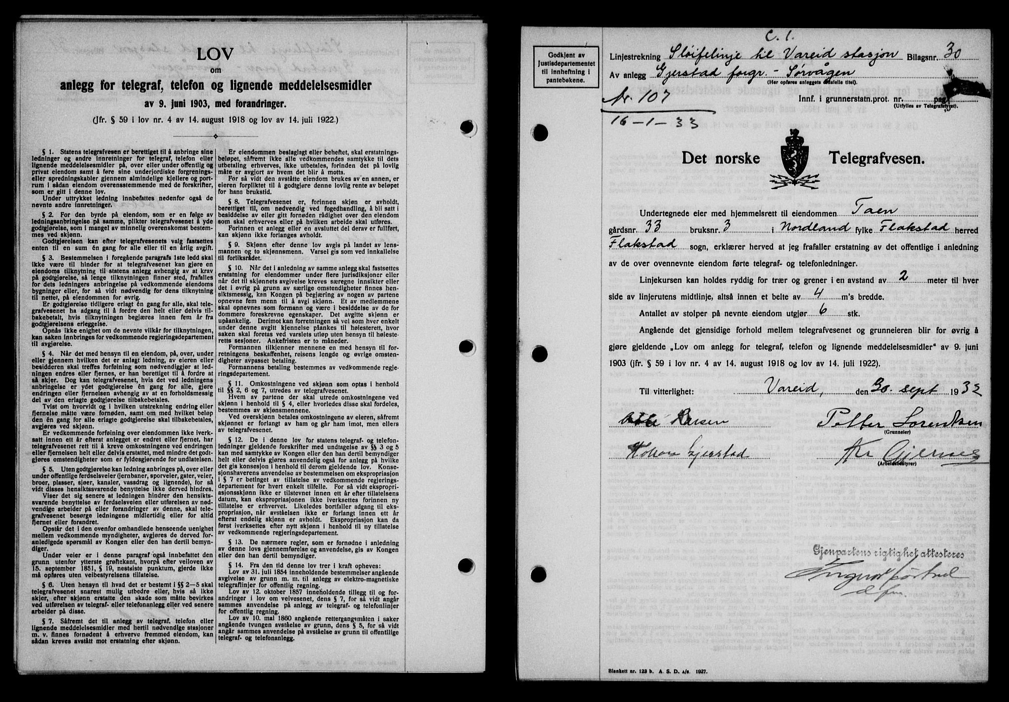 Lofoten sorenskriveri, AV/SAT-A-0017/1/2/2C/L0027b: Mortgage book no. 27b, 1933-1933, Deed date: 16.01.1933