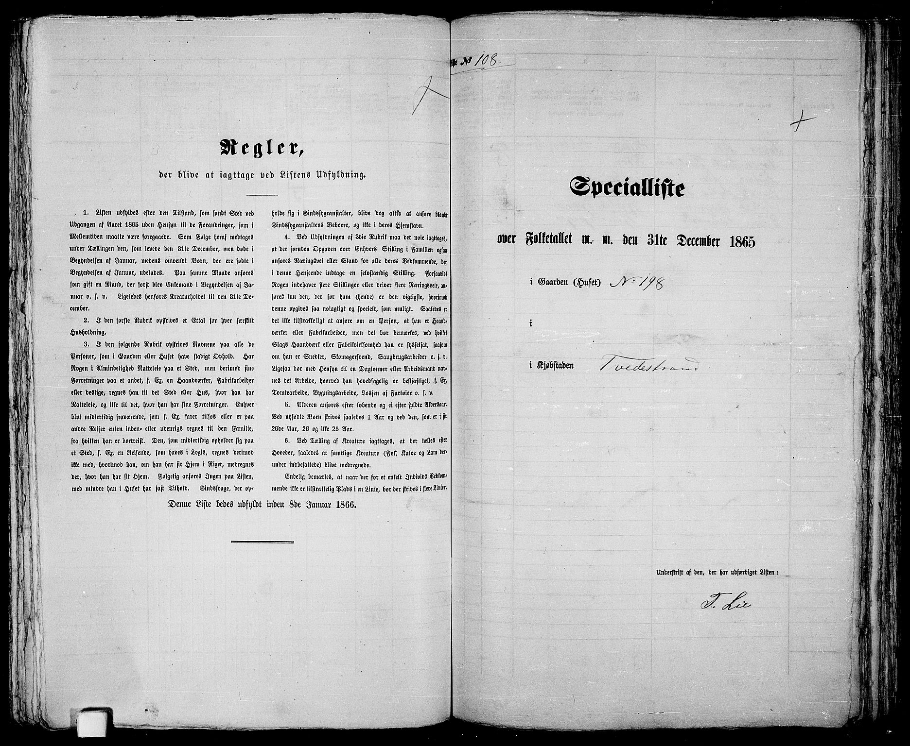 RA, 1865 census for Holt/Tvedestrand, 1865, p. 221