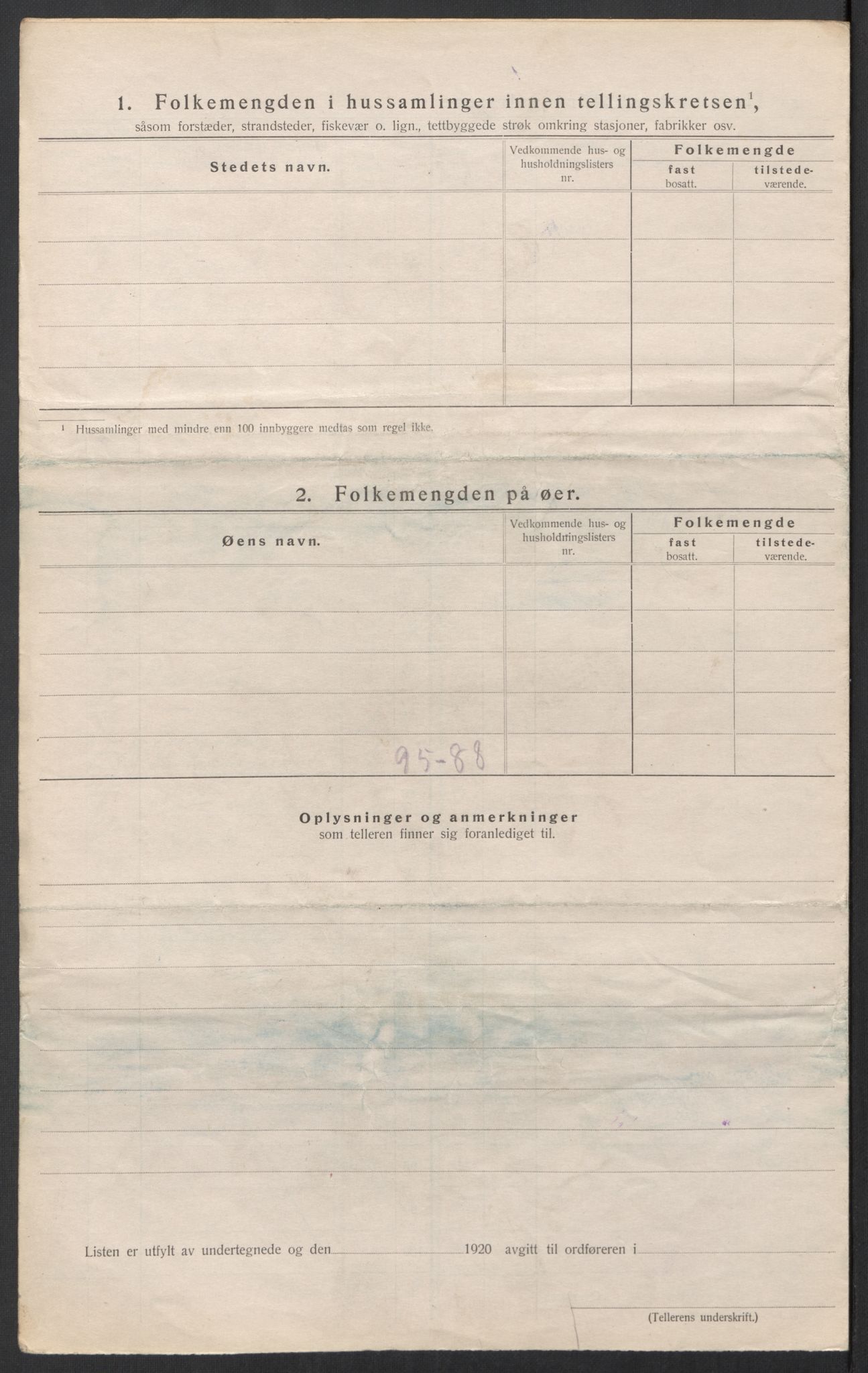 SAT, 1920 census for Lurøy, 1920, p. 51