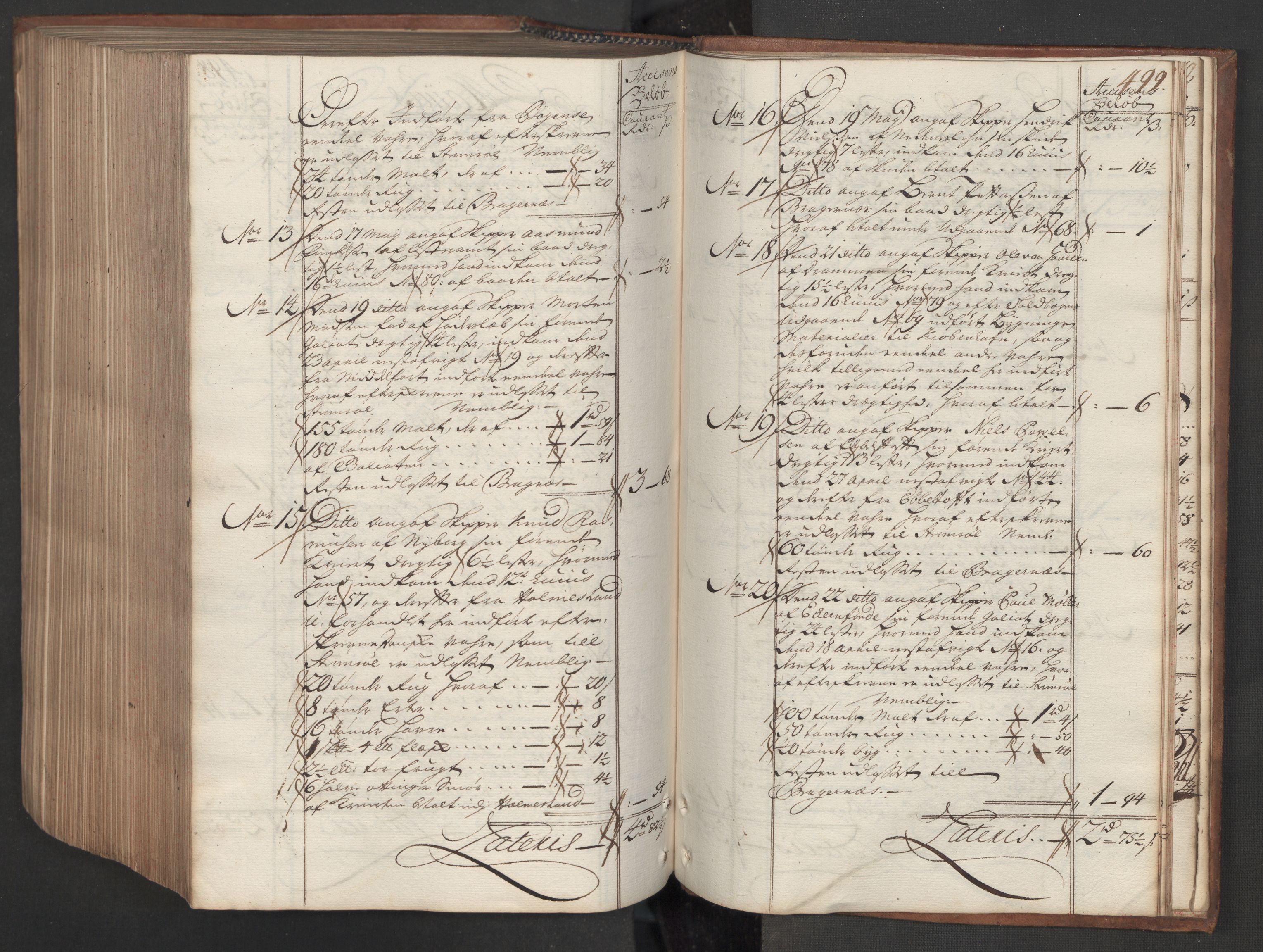 Generaltollkammeret, tollregnskaper, AV/RA-EA-5490/R08/L0009/0001: Tollregnskaper Drammen / Hovedtollbok, 1731, p. 498b-499a