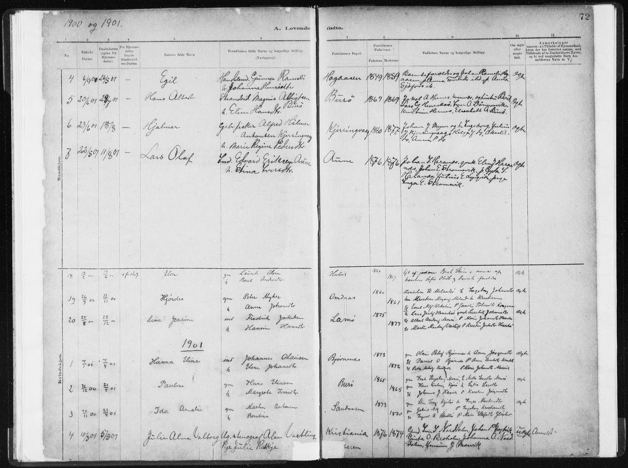 Ministerialprotokoller, klokkerbøker og fødselsregistre - Sør-Trøndelag, SAT/A-1456/634/L0533: Parish register (official) no. 634A09, 1882-1901, p. 72