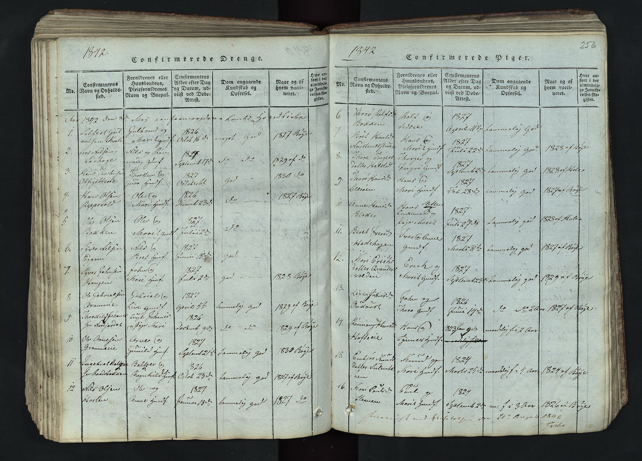Lom prestekontor, SAH/PREST-070/L/L0002: Parish register (copy) no. 2, 1815-1844, p. 256