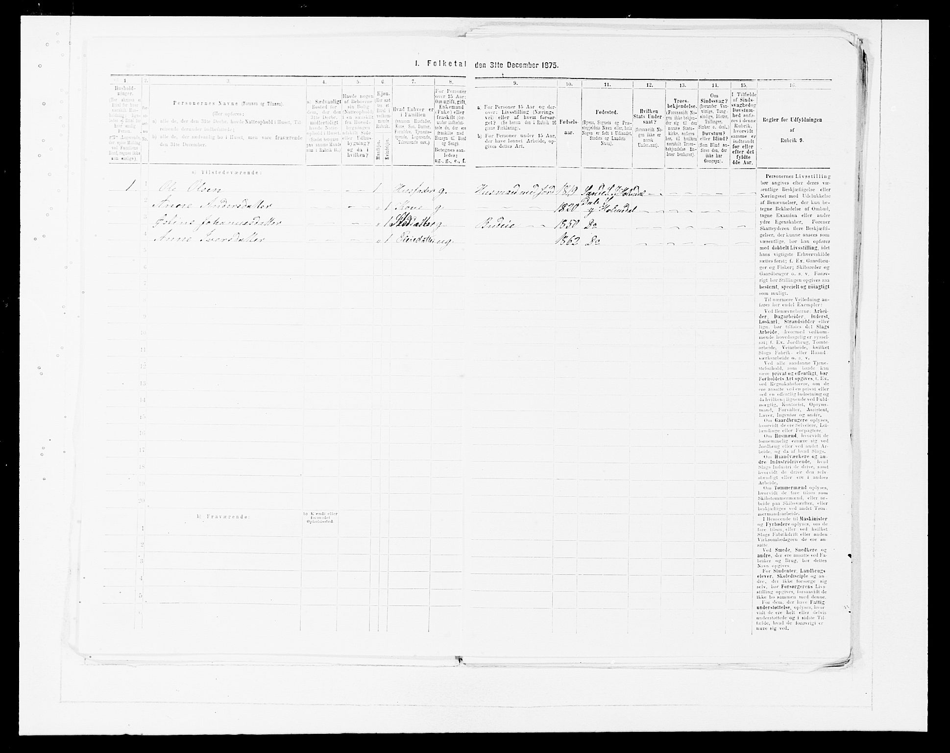 SAB, 1875 census for 1429P Ytre Holmedal, 1875, p. 473