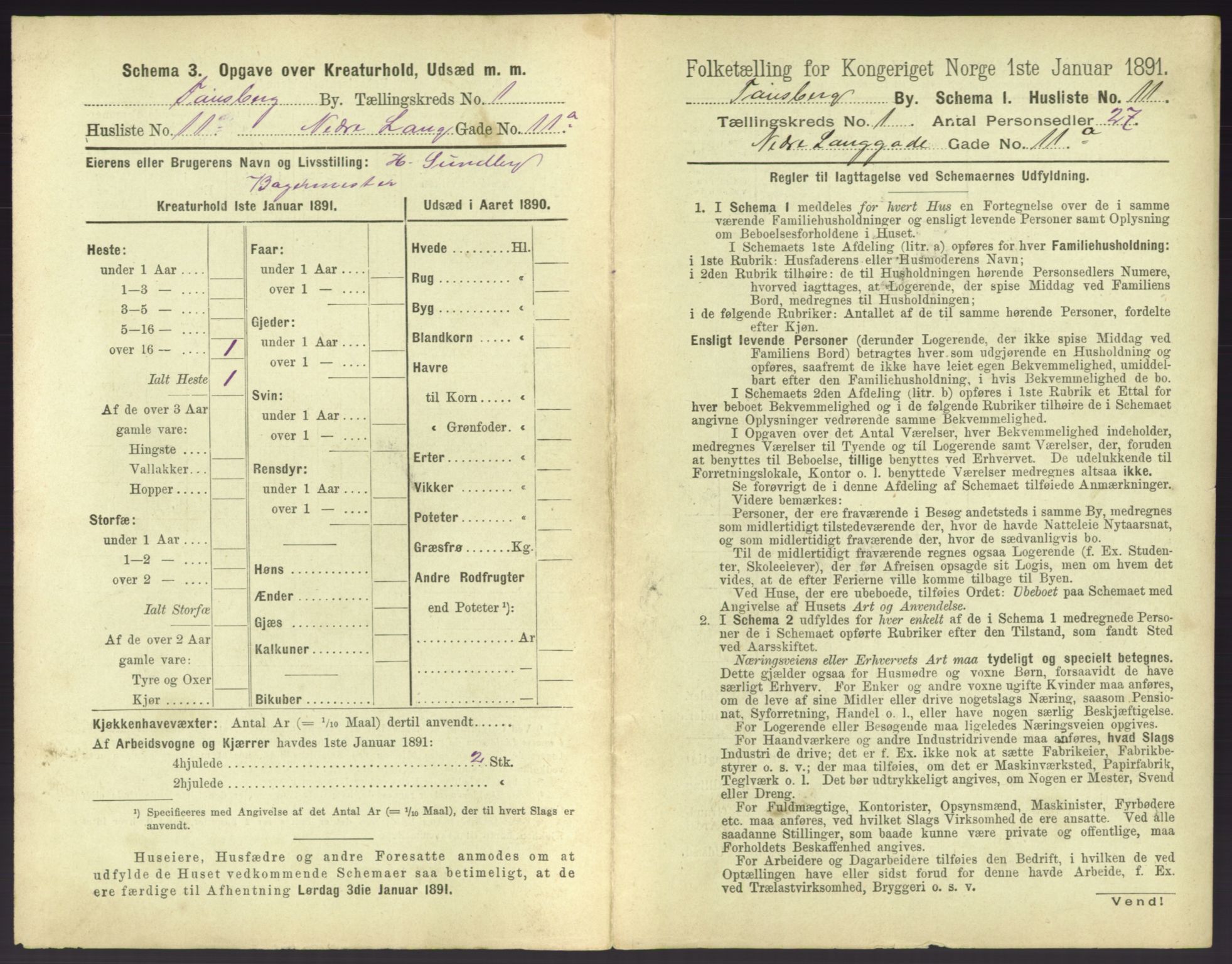 RA, 1891 census for 0705 Tønsberg, 1891, p. 110