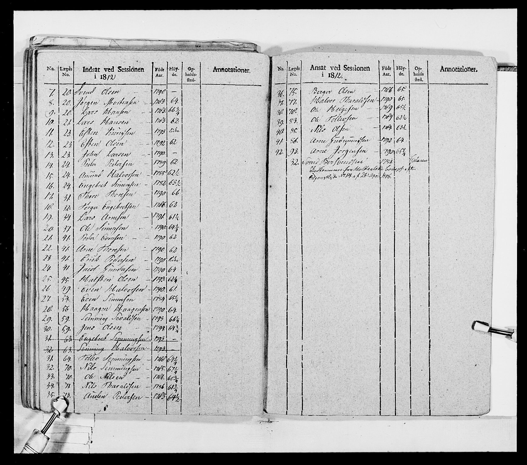 Generalitets- og kommissariatskollegiet, Det kongelige norske kommissariatskollegium, AV/RA-EA-5420/E/Eh/L0027: Skiløperkompaniene, 1812-1832, p. 494