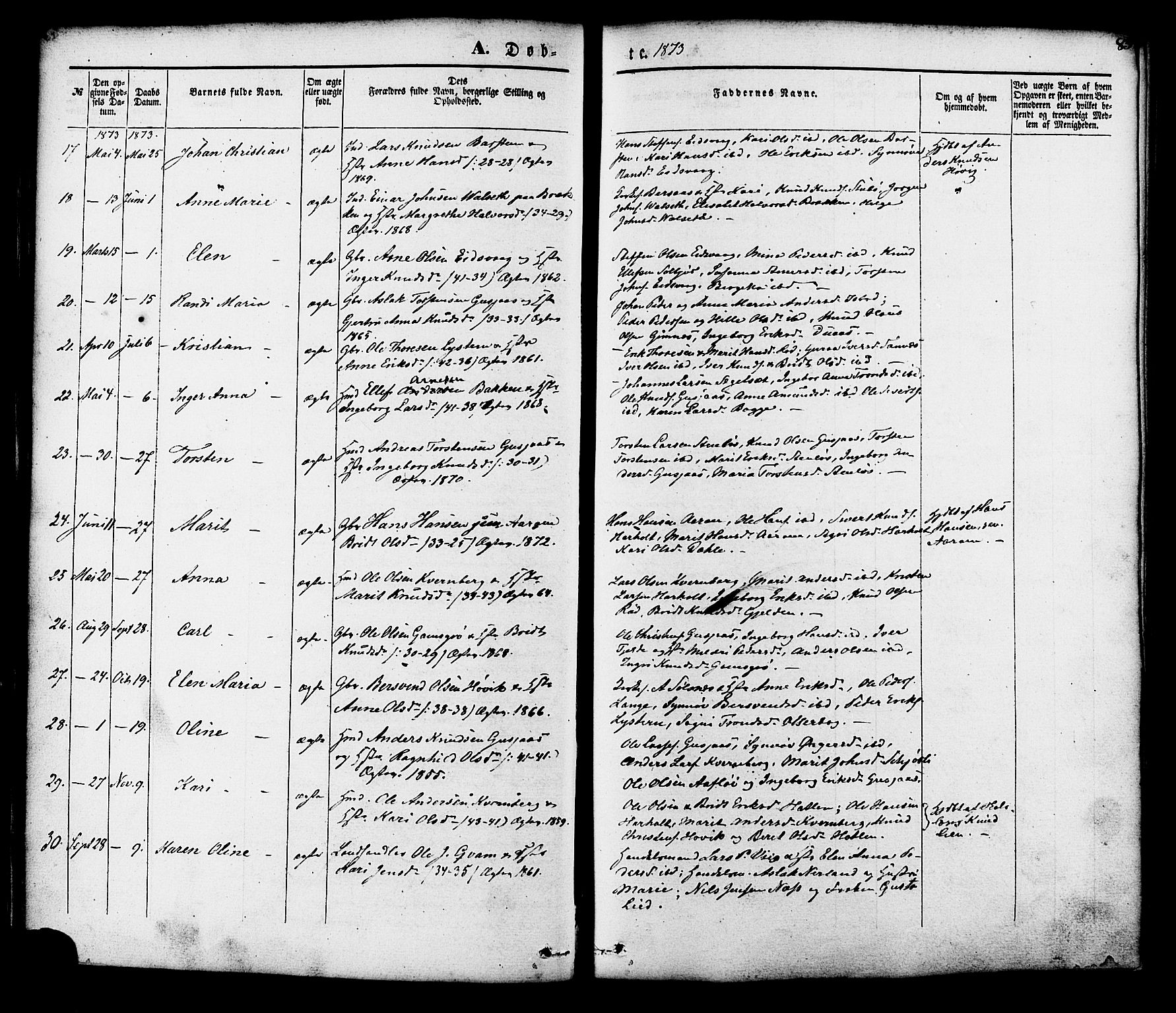 Ministerialprotokoller, klokkerbøker og fødselsregistre - Møre og Romsdal, SAT/A-1454/551/L0625: Parish register (official) no. 551A05, 1846-1879, p. 83
