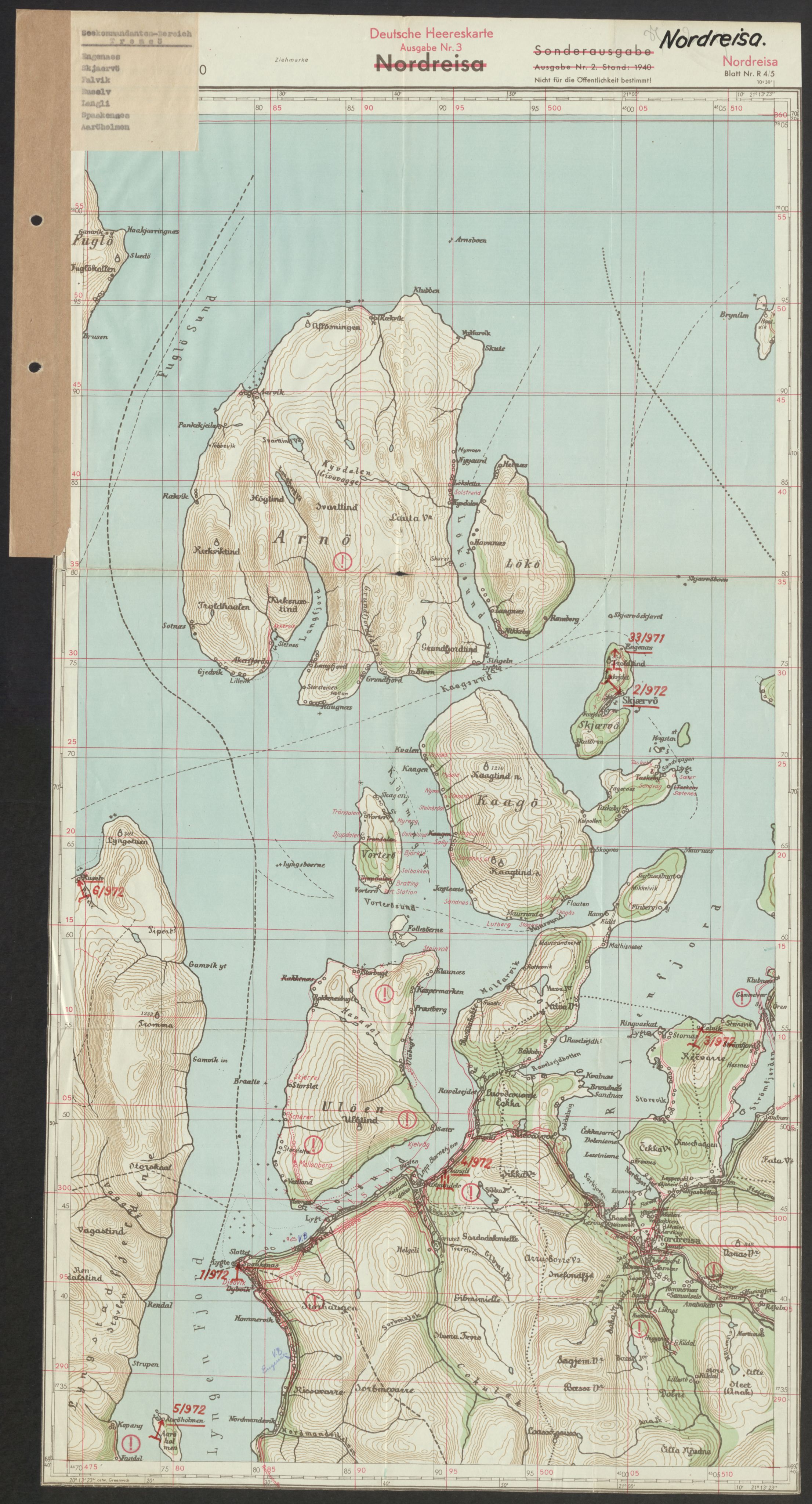 Forsvaret, Generalinspektør og sjefen for Kystartilleriet, AV/RA-RAFA-2045/F/Fa/L0016: Tyske oversiktskarter over festningsanlegg, 1940-1945, p. 239