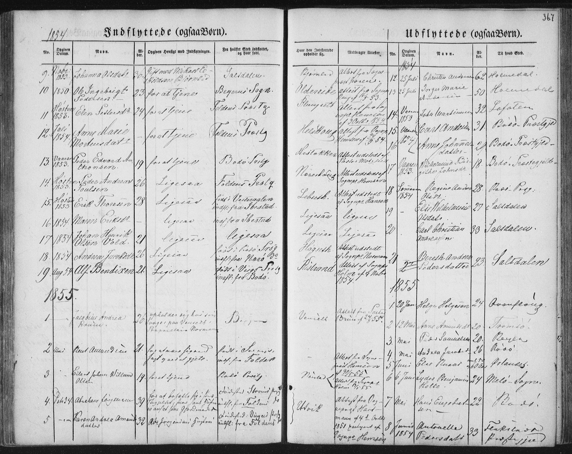 Ministerialprotokoller, klokkerbøker og fødselsregistre - Nordland, SAT/A-1459/852/L0738: Parish register (official) no. 852A08, 1849-1865, p. 367
