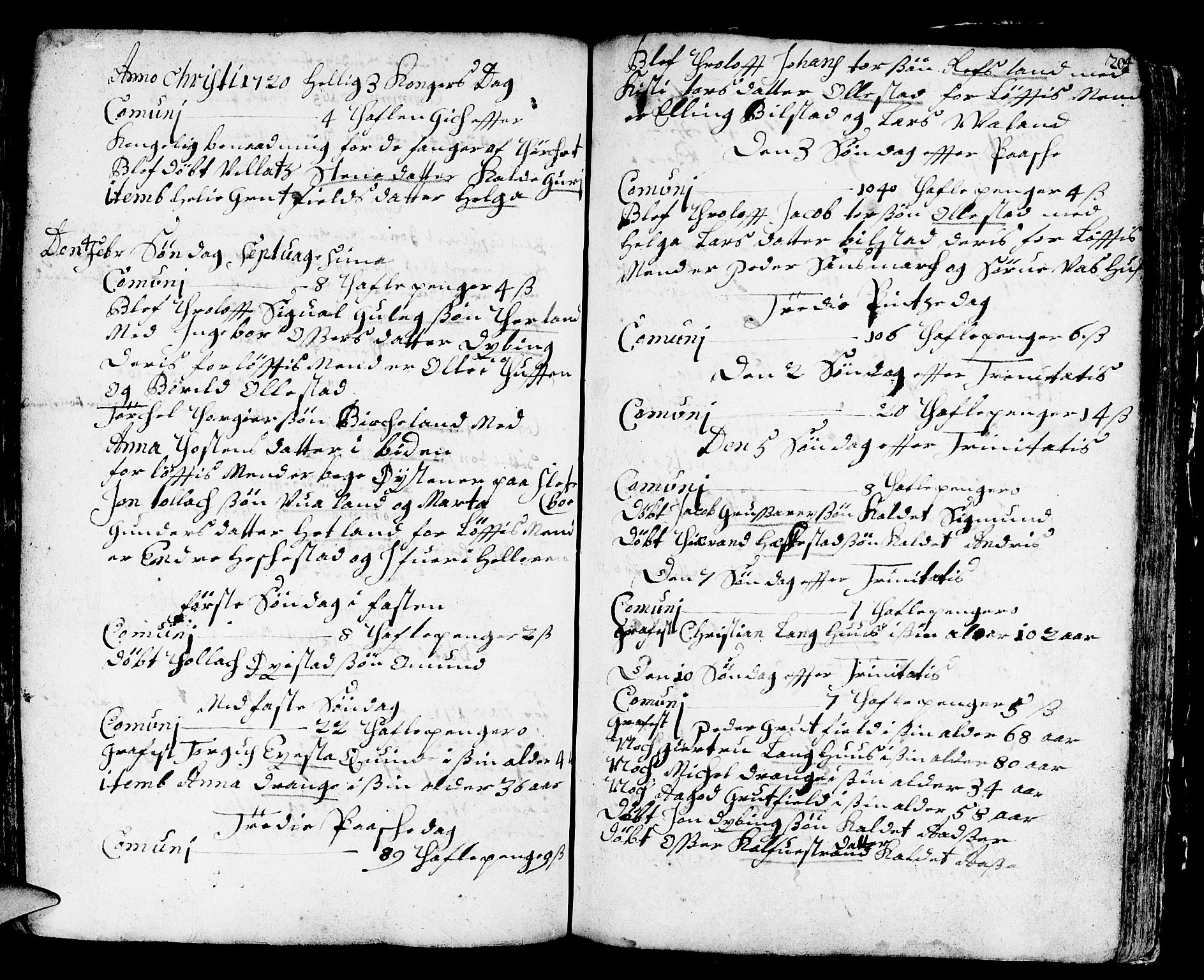 Helleland sokneprestkontor, SAST/A-101810: Parish register (official) no. A 1 /3, 1713-1761, p. 204