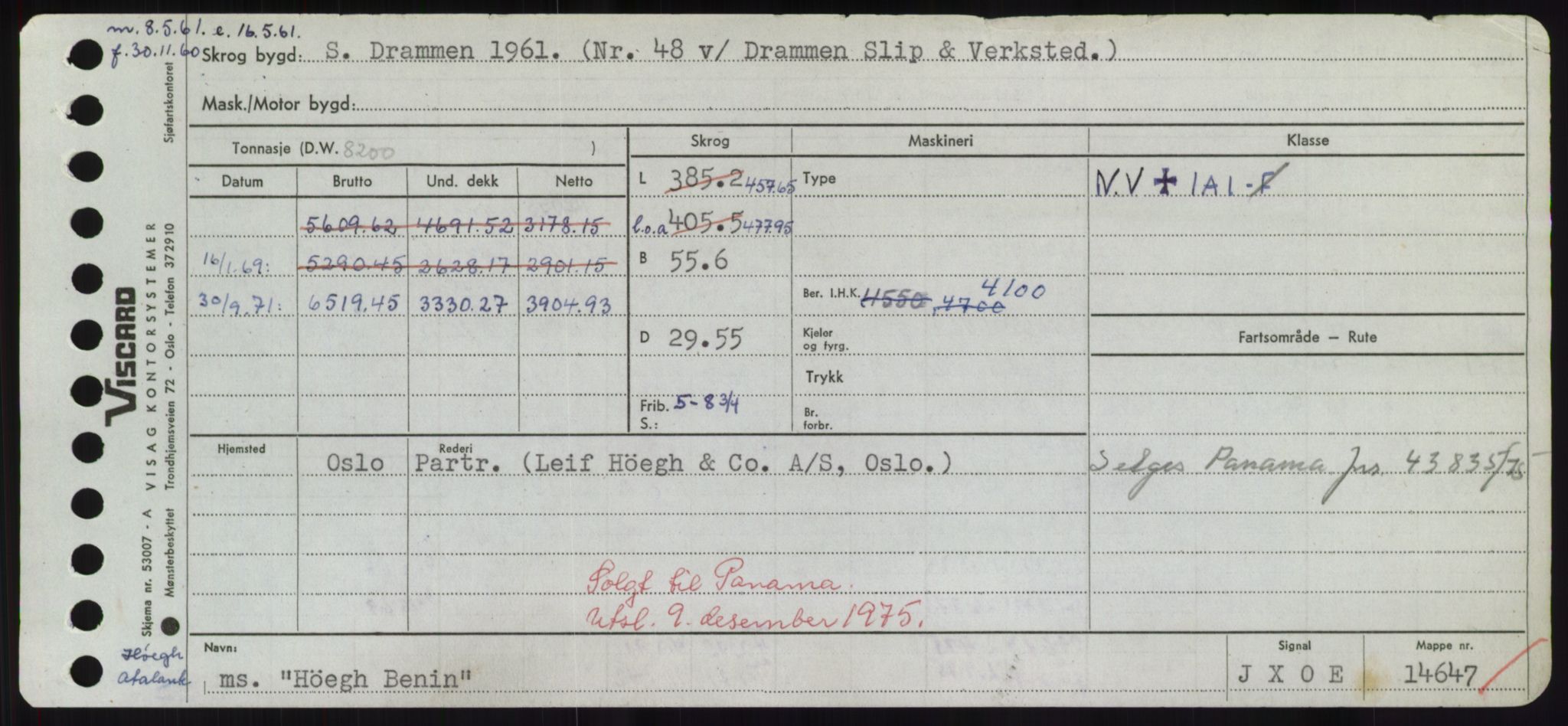 Sjøfartsdirektoratet med forløpere, Skipsmålingen, RA/S-1627/H/Hd/L0017: Fartøy, Holi-Hå, p. 269