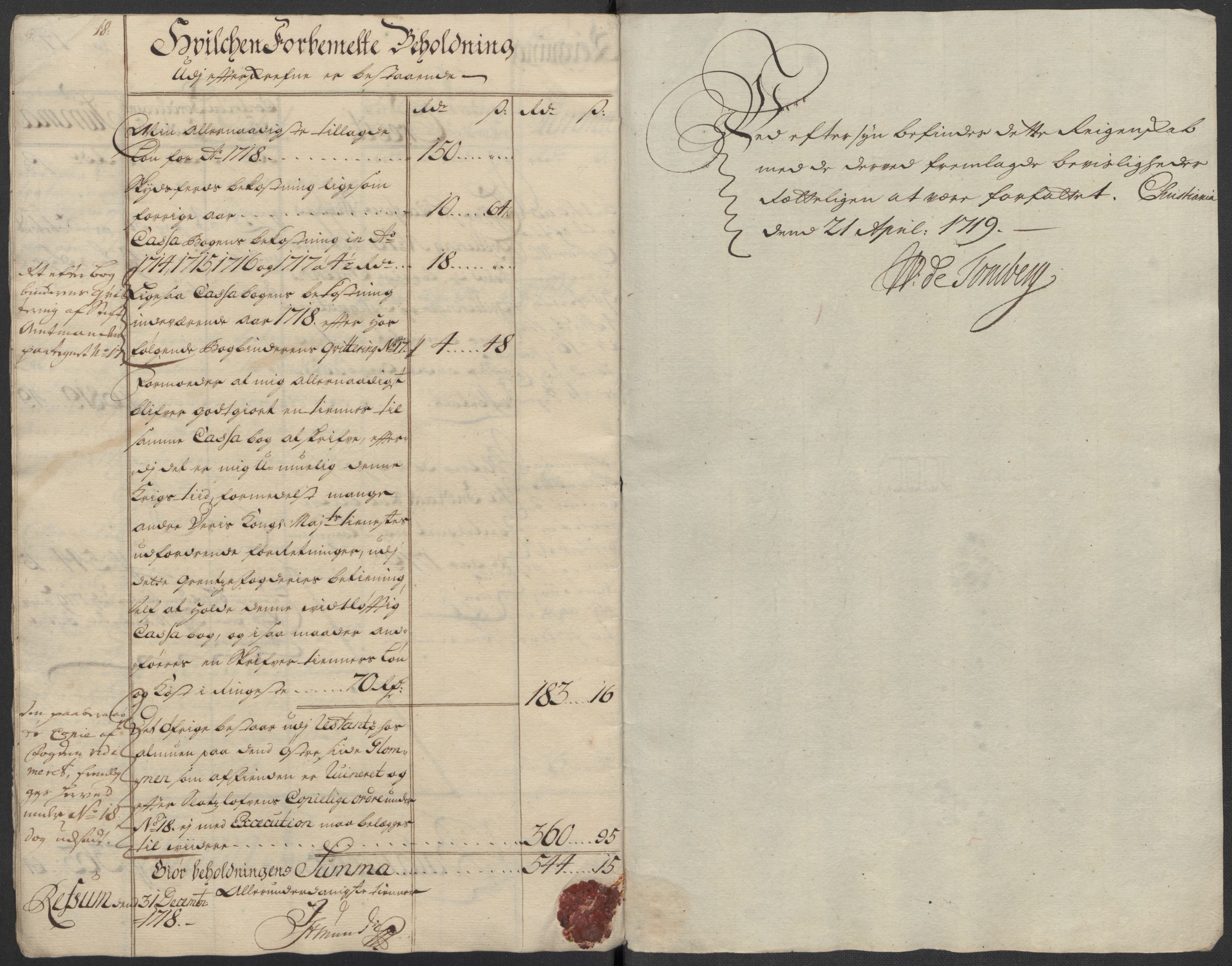 Rentekammeret inntil 1814, Reviderte regnskaper, Fogderegnskap, AV/RA-EA-4092/R11/L0600: Fogderegnskap Nedre Romerike, 1718, p. 12