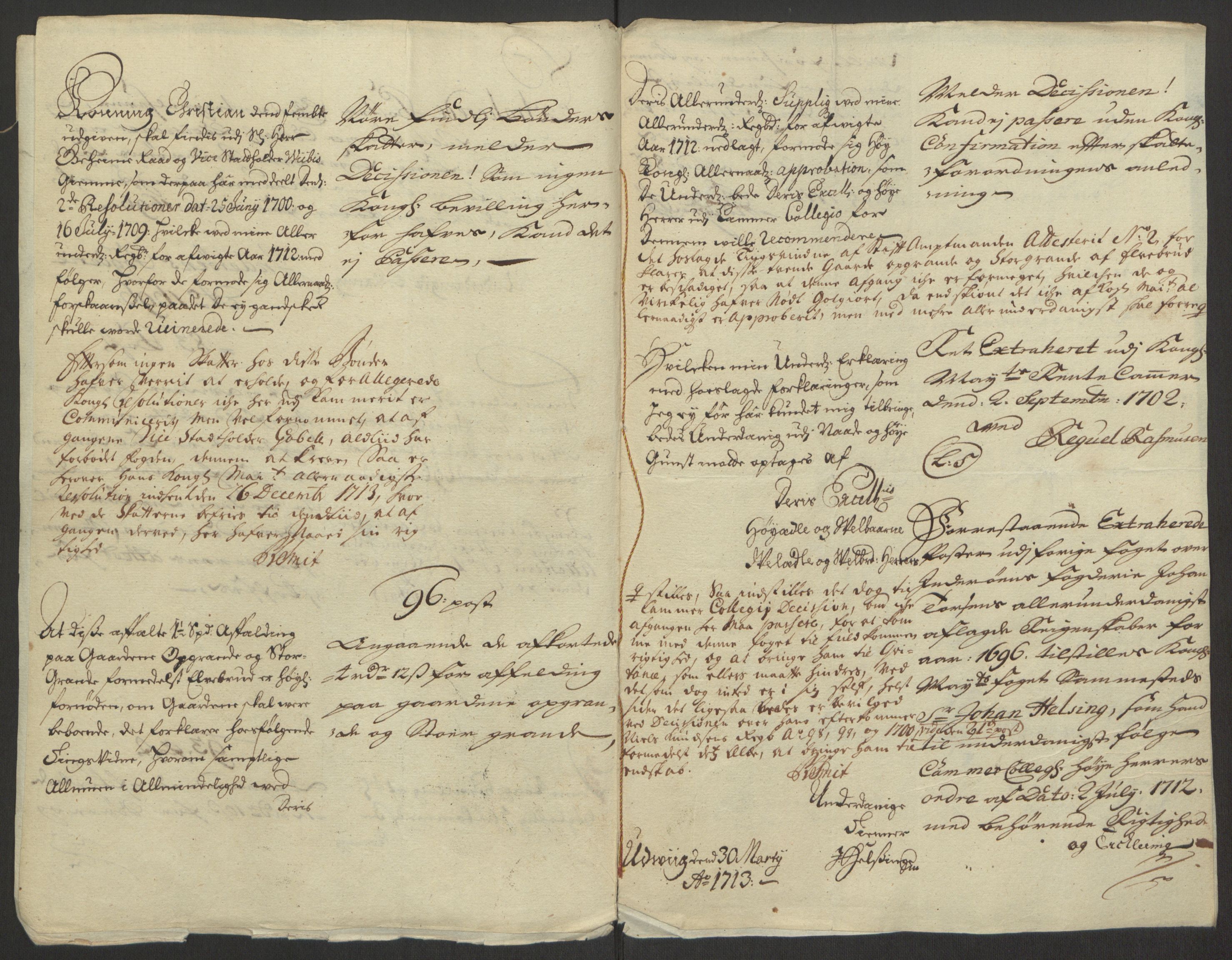 Rentekammeret inntil 1814, Reviderte regnskaper, Fogderegnskap, AV/RA-EA-4092/R63/L4309: Fogderegnskap Inderøy, 1695-1697, p. 367