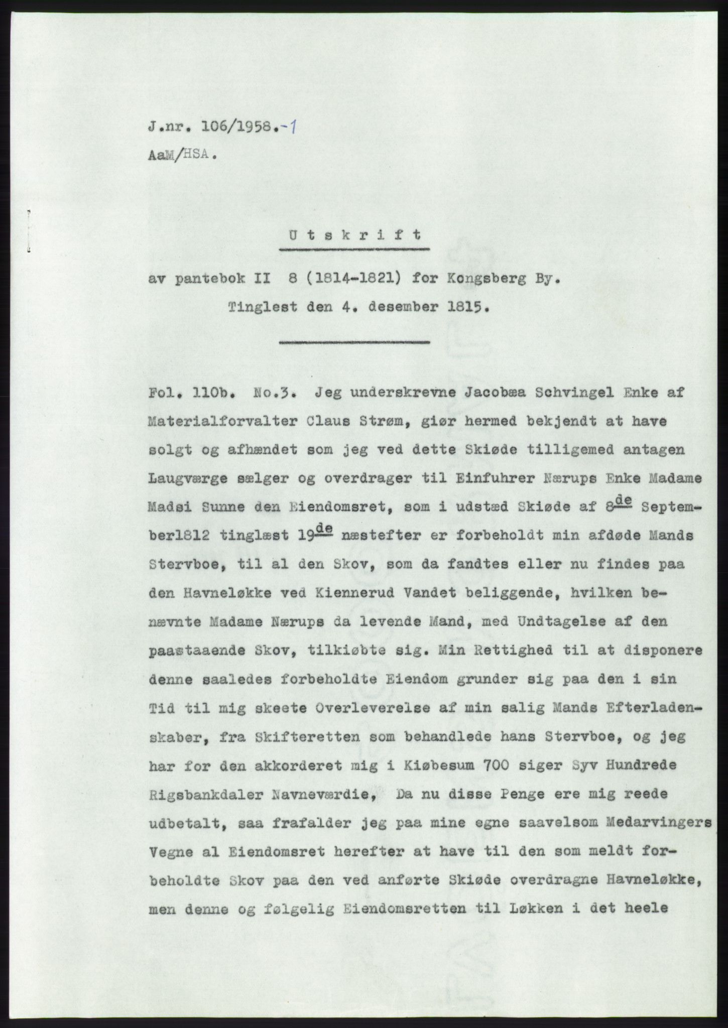 Statsarkivet i Kongsberg, SAKO/A-0001, 1957-1958, p. 304