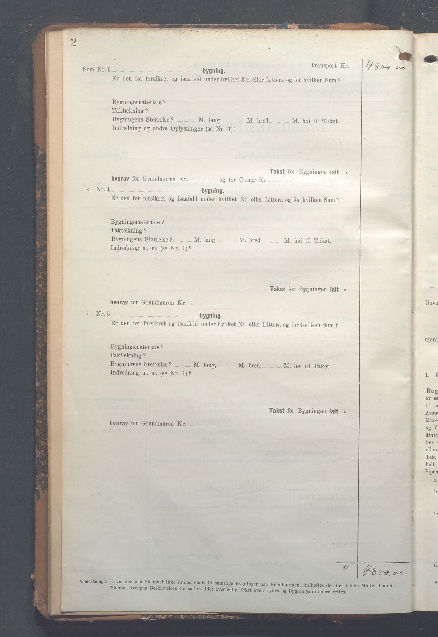 Lensmennene i Aker, OBA/A-10133/F/Fc/L0010: Branntakstprotokoll, 1910-1912, p. 2