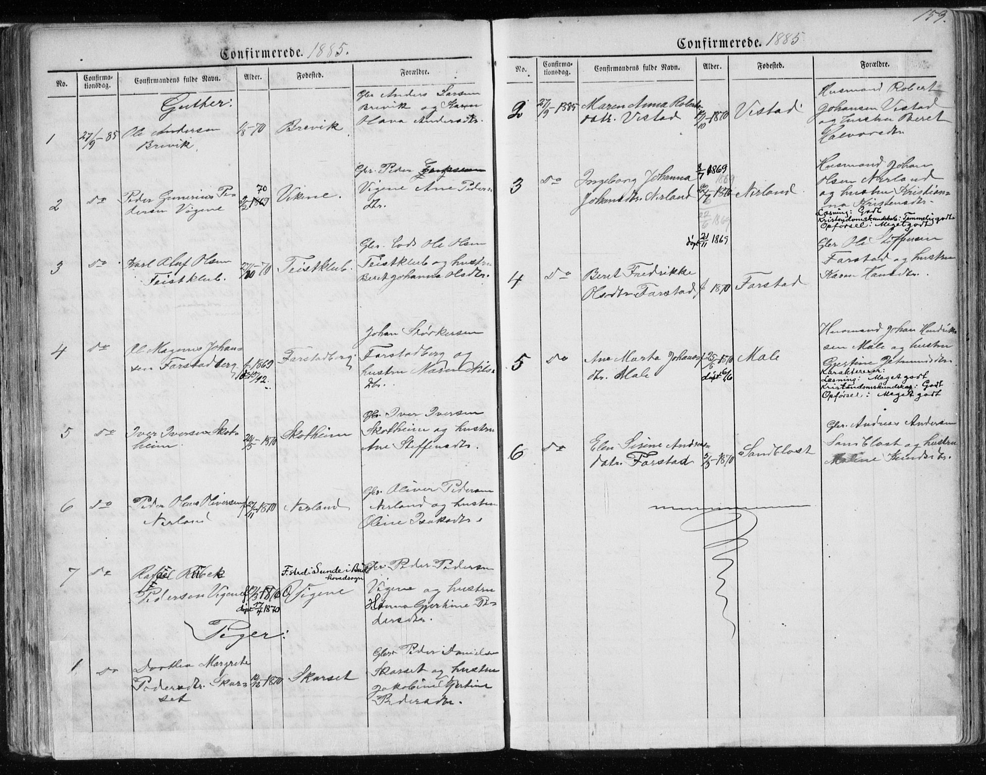 Ministerialprotokoller, klokkerbøker og fødselsregistre - Møre og Romsdal, AV/SAT-A-1454/567/L0782: Parish register (copy) no. 567C02, 1867-1886, p. 159