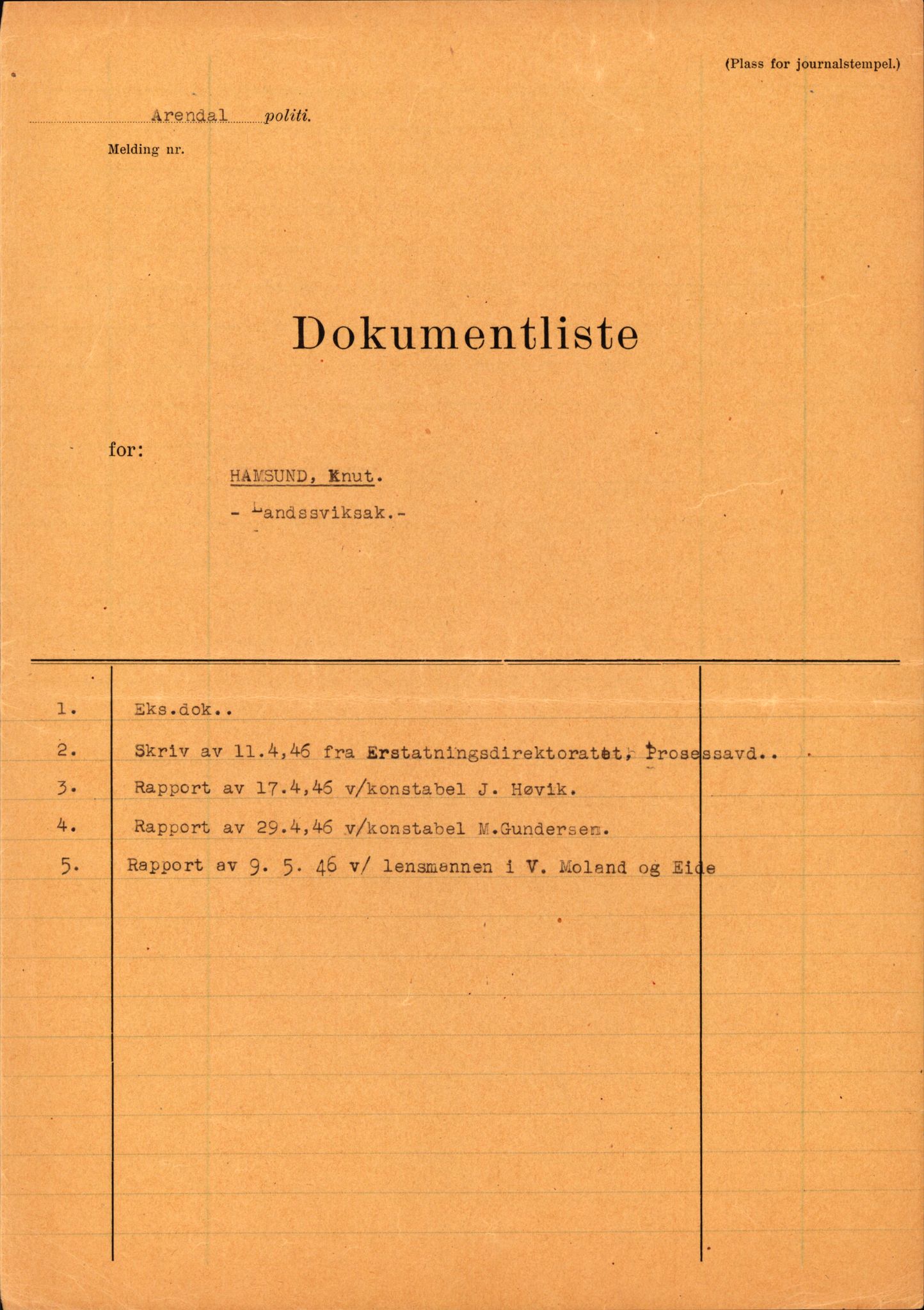 Landssvikarkivet, Arendal politikammer, RA/S-3138-25/D/Dc/L0029: Anr. 192/45, 1945-1951, p. 394