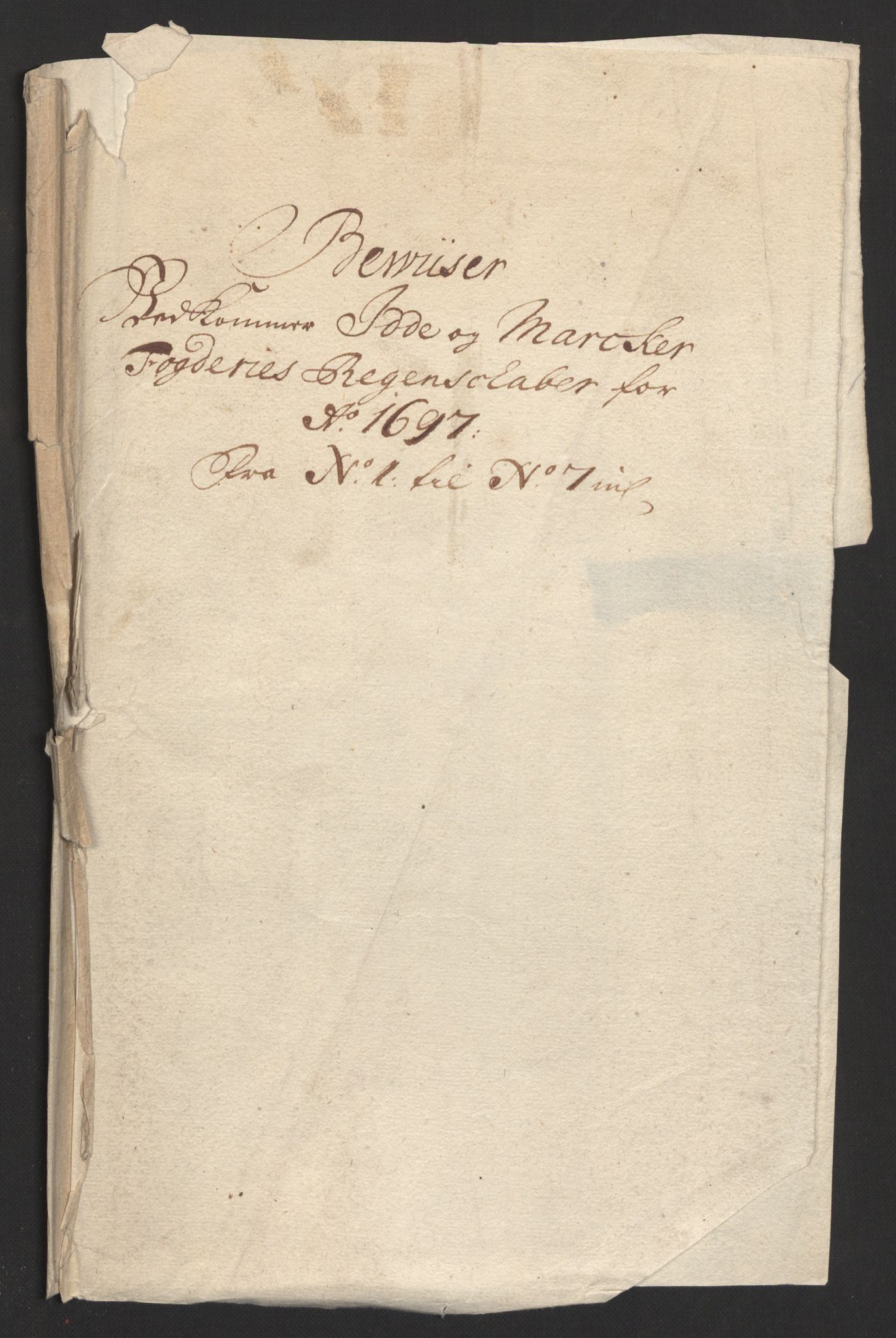 Rentekammeret inntil 1814, Reviderte regnskaper, Fogderegnskap, RA/EA-4092/R01/L0013: Fogderegnskap Idd og Marker, 1696-1698, p. 192