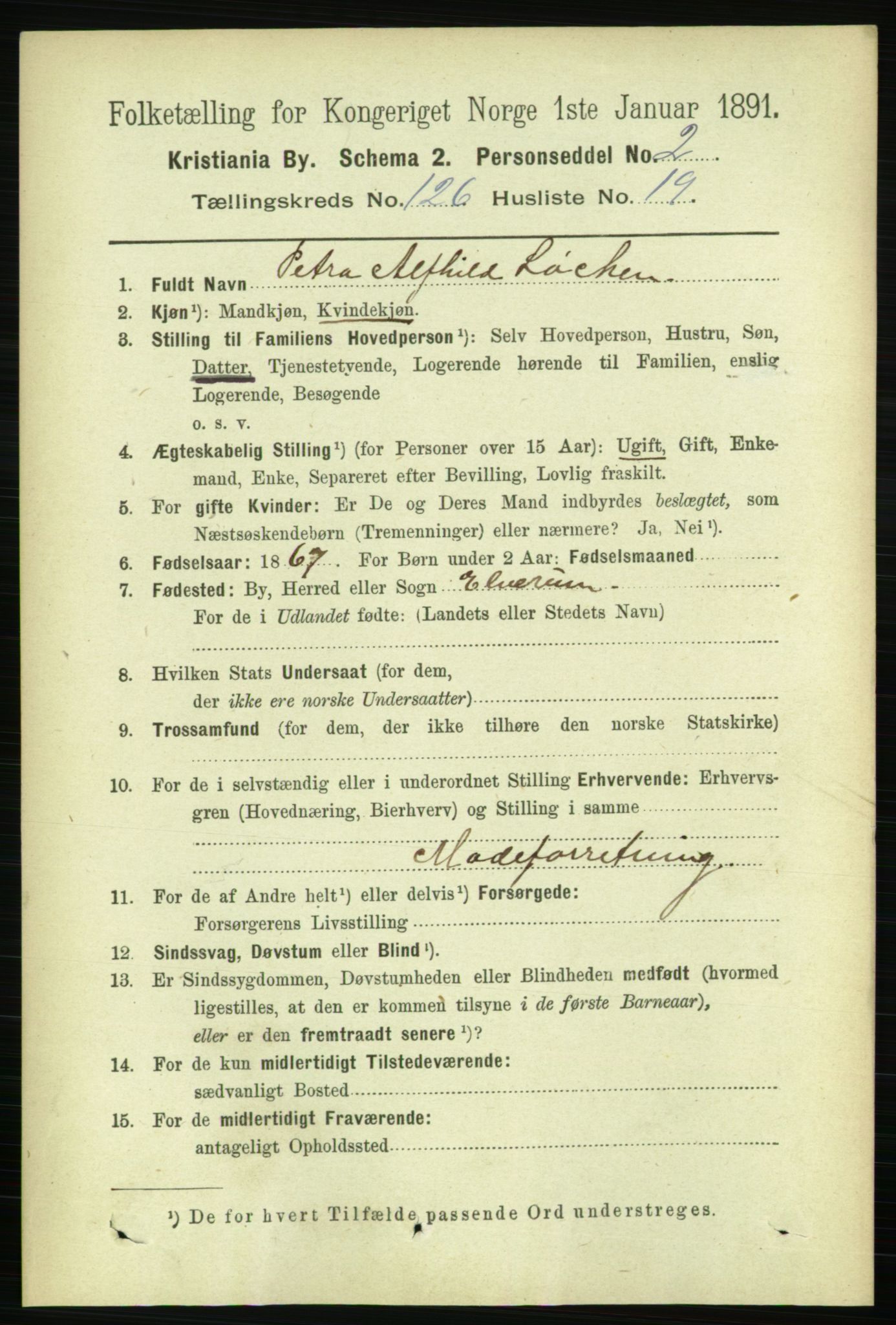 RA, 1891 census for 0301 Kristiania, 1891, p. 67681