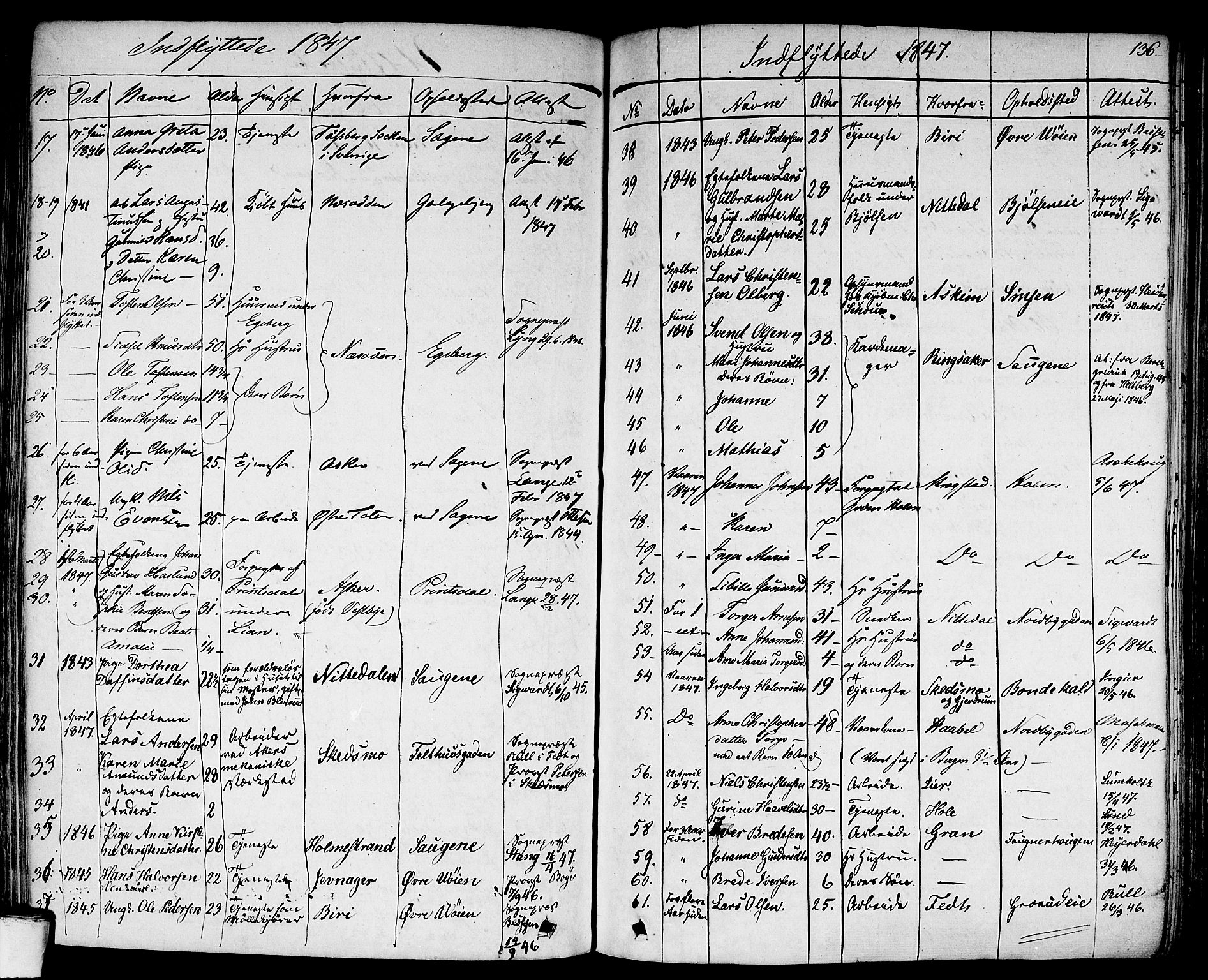 Aker prestekontor kirkebøker, SAO/A-10861/F/L0018: Parish register (official) no. 17, 1829-1852, p. 136