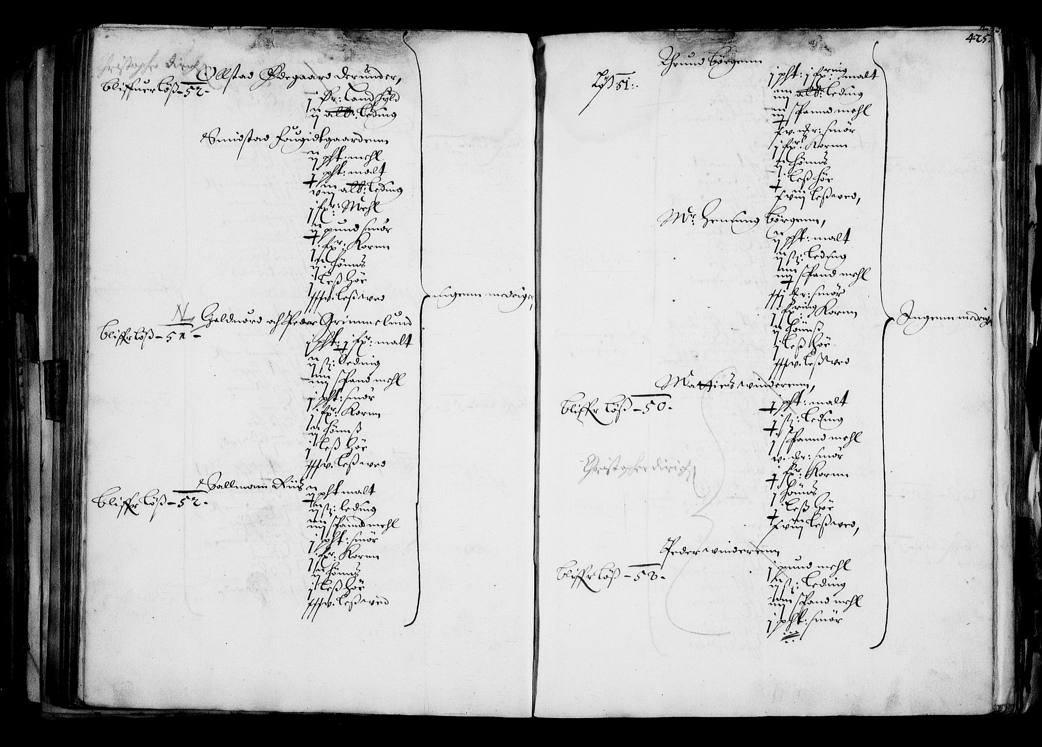 Rentekammeret inntil 1814, Realistisk ordnet avdeling, AV/RA-EA-4070/N/Na/L0001: [XI f]: Akershus stifts jordebok, 1652, p. 424b-425a