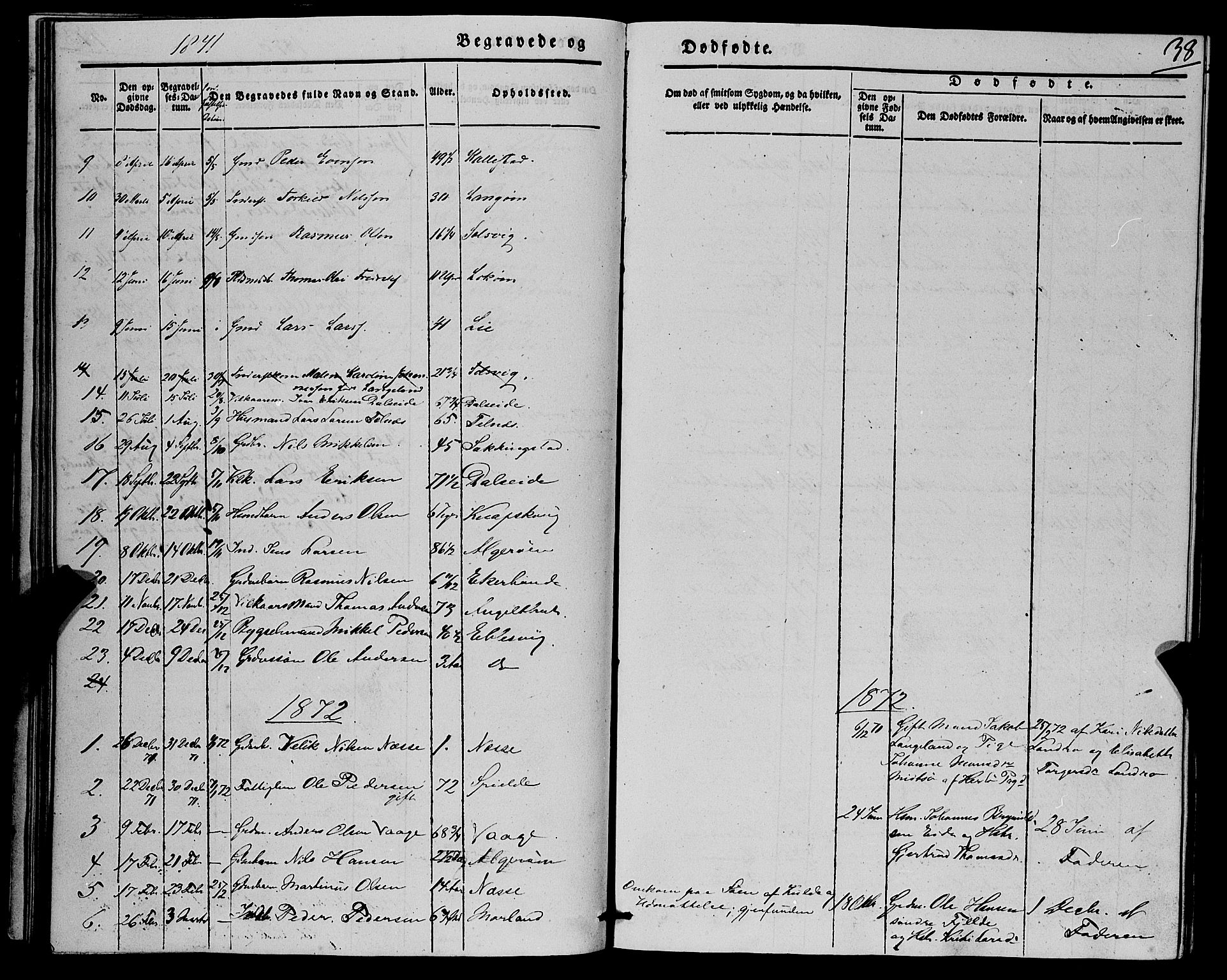 Fjell sokneprestembete, SAB/A-75301/H/Haa: Parish register (official) no. A 7, 1847-1877, p. 38