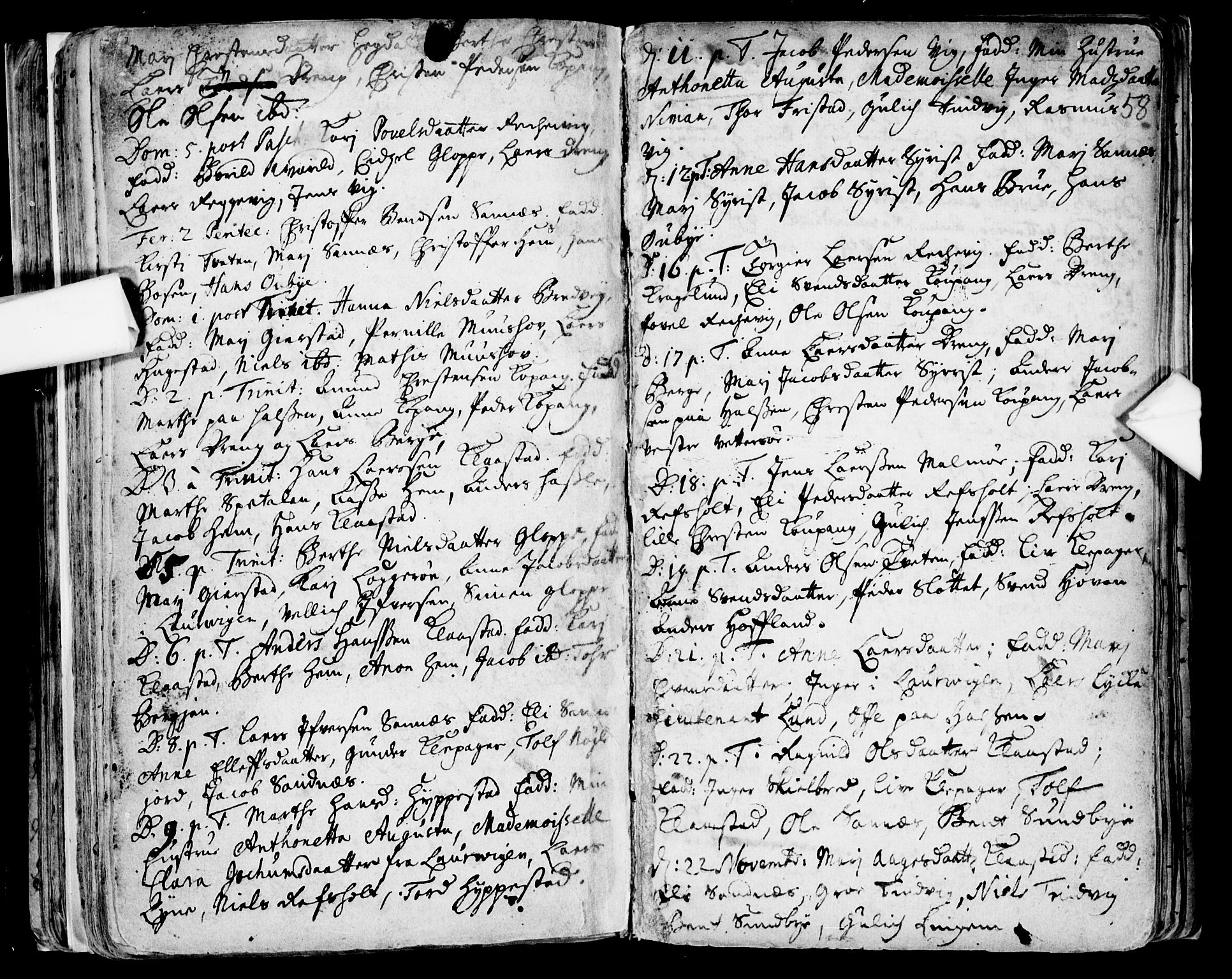 Tjølling kirkebøker, SAKO/A-60/F/Fa/L0001: Parish register (official) no. 1, 1670-1716, p. 58