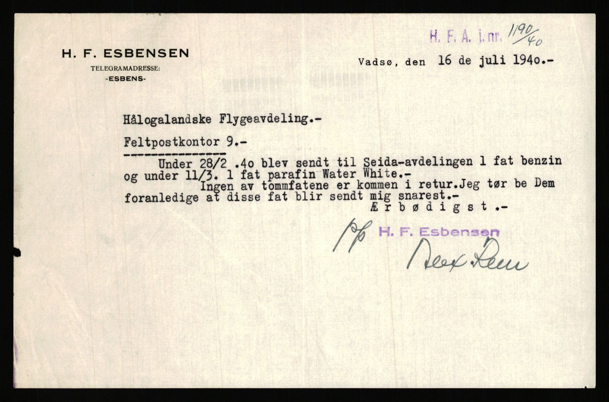 Forsvaret, Forsvarets krigshistoriske avdeling, AV/RA-RAFA-2017/E/Eb/L0110: Luftforsvaret.  Flyplasser m.m., 1931-1940, p. 317